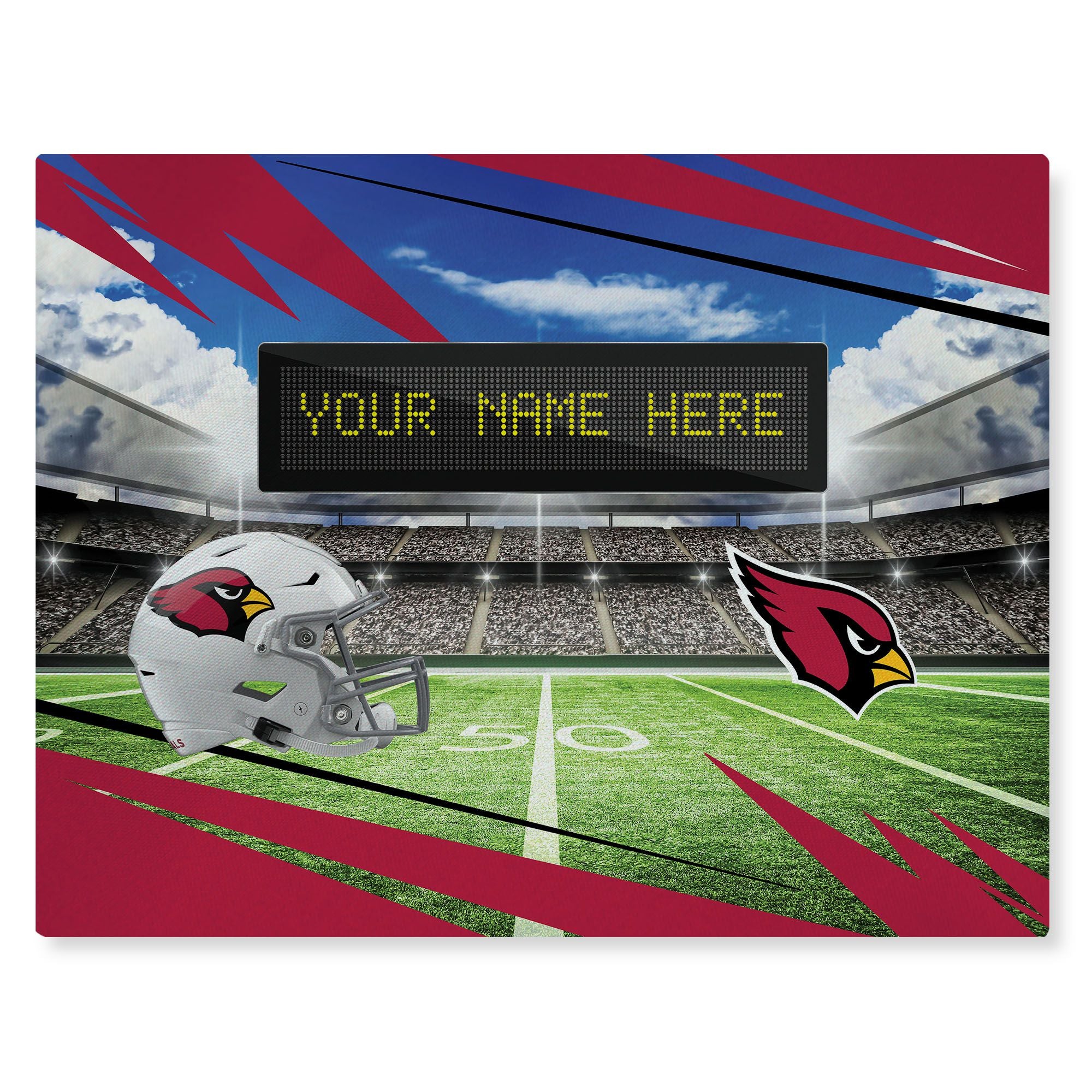 [Personalization Only] Official NFL Cardinals - 62 x 84 Personalized Washable Rug