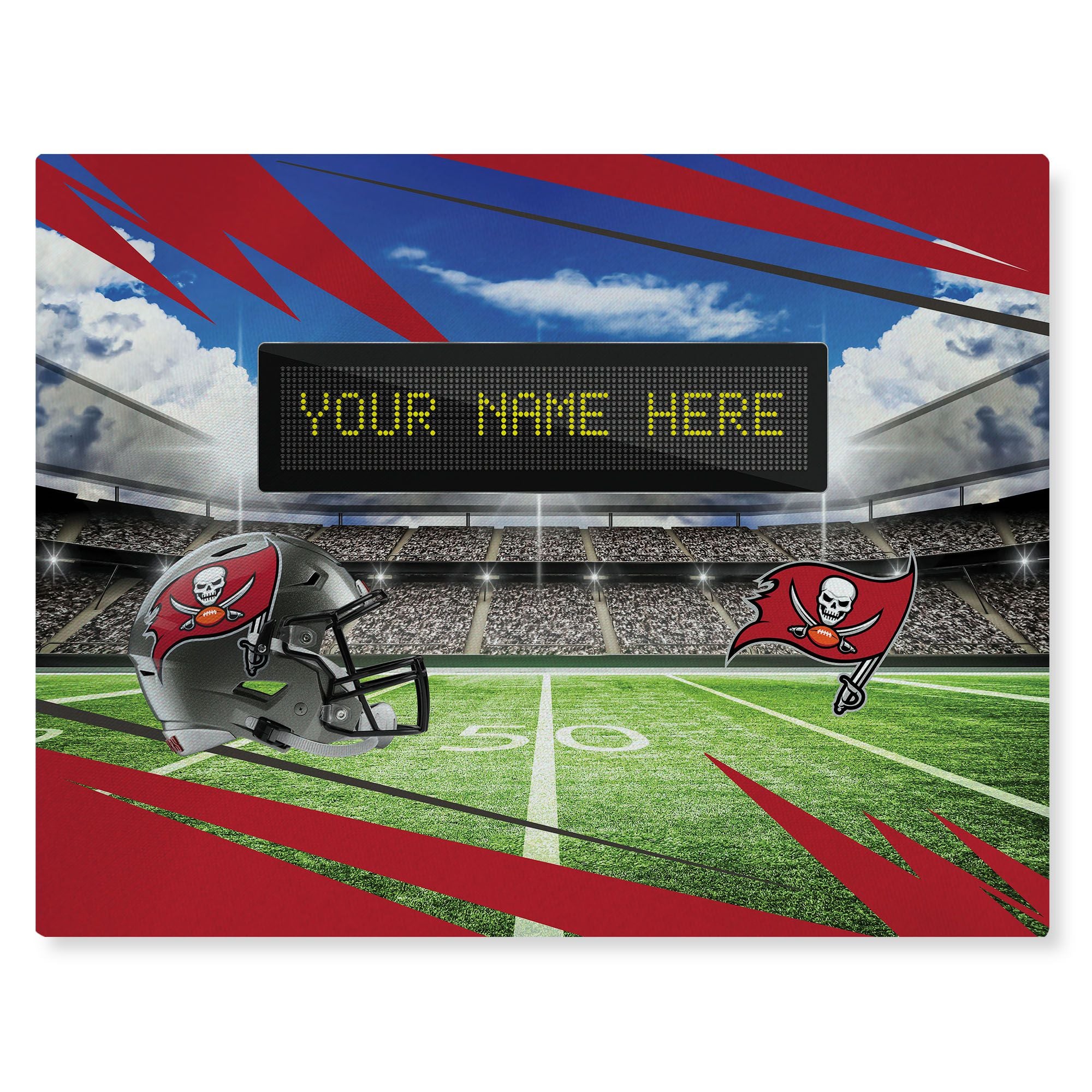 [Personalization Only] Official NFL Buccaneers - 62 x 84 Personalized Washable Rug
