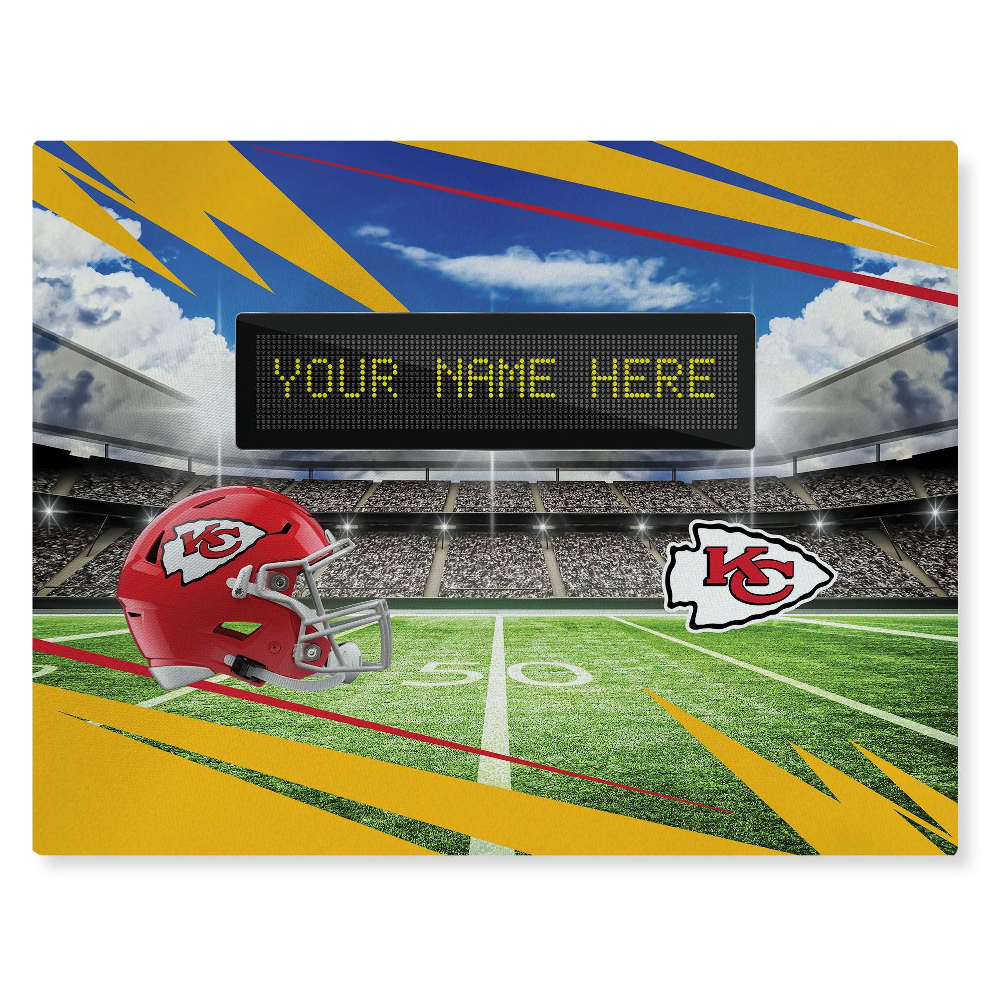 [Personalization Only] Official NFL Chiefs - 62 x 84 Personalized Washable Rug