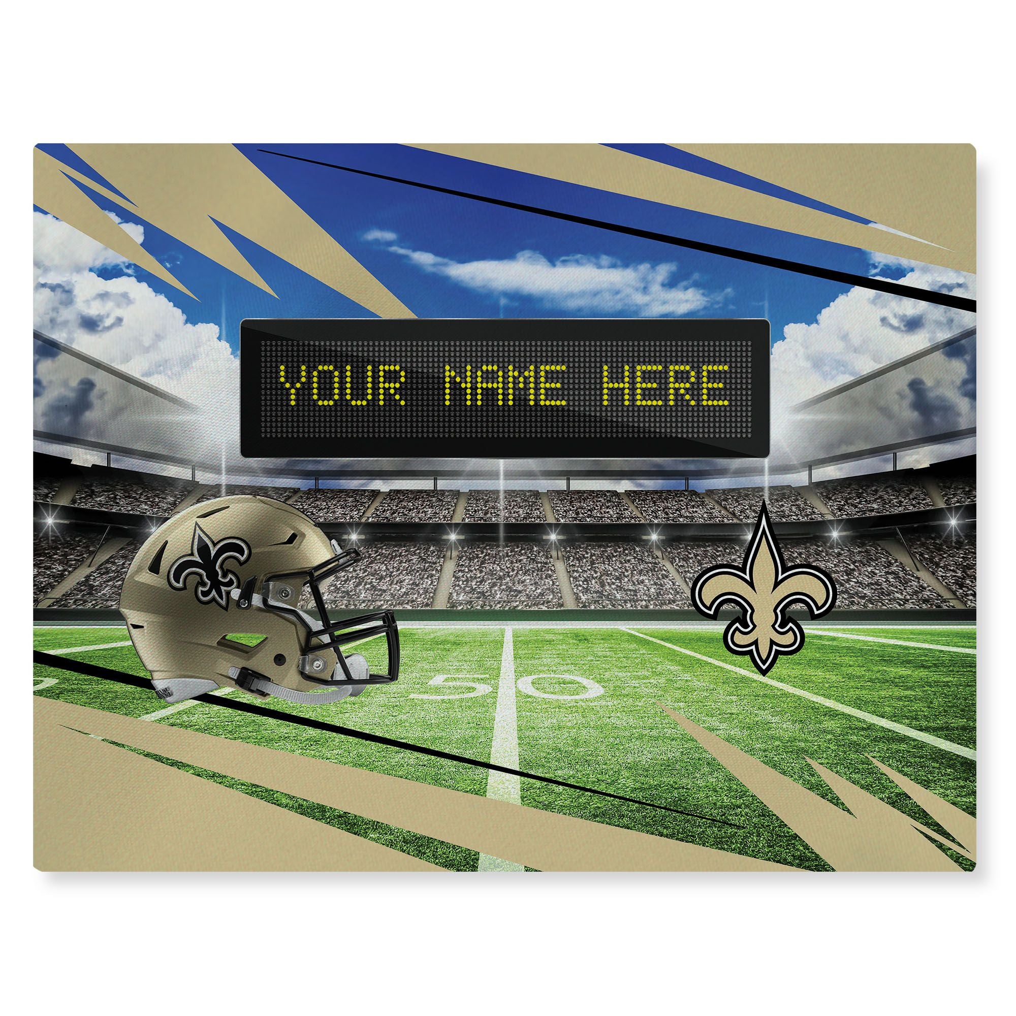 [Personalization Only] Official NFL Saints - 62 x 84 Personalized Washable Rug