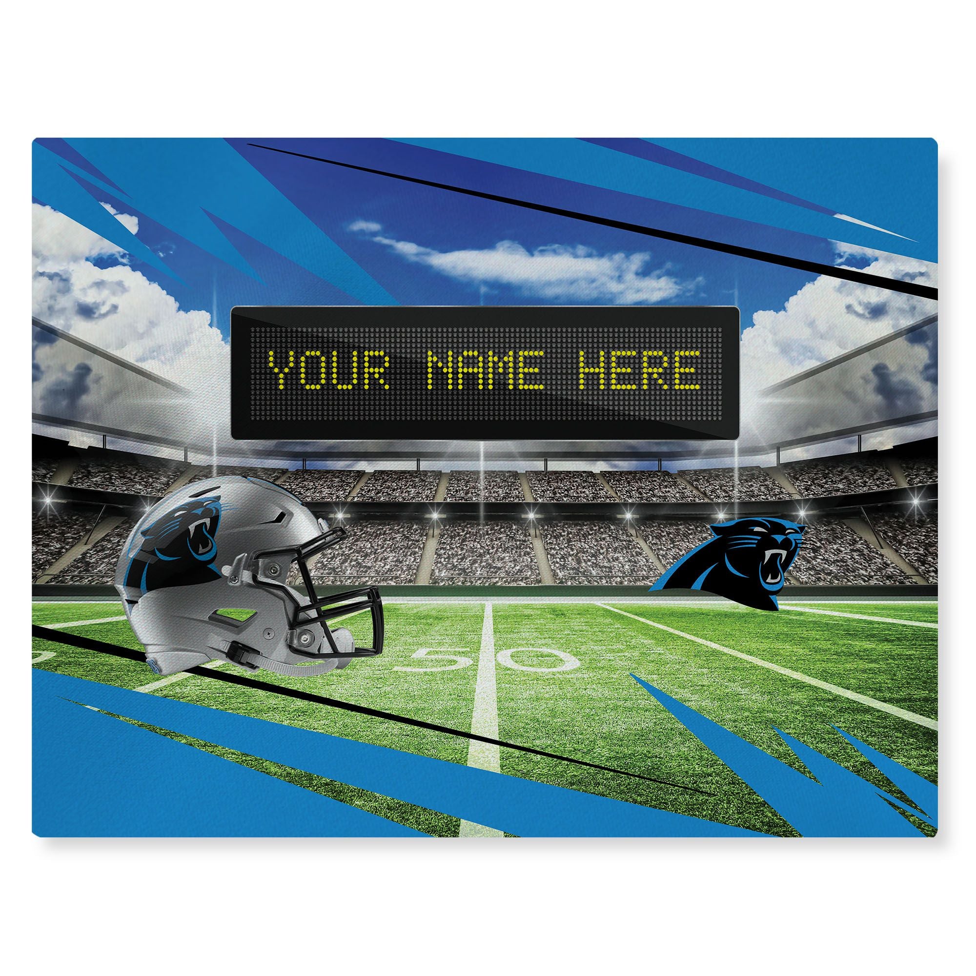 [Personalization Only] Official NFL Panthers - 62 x 84 Personalized Washable Rug