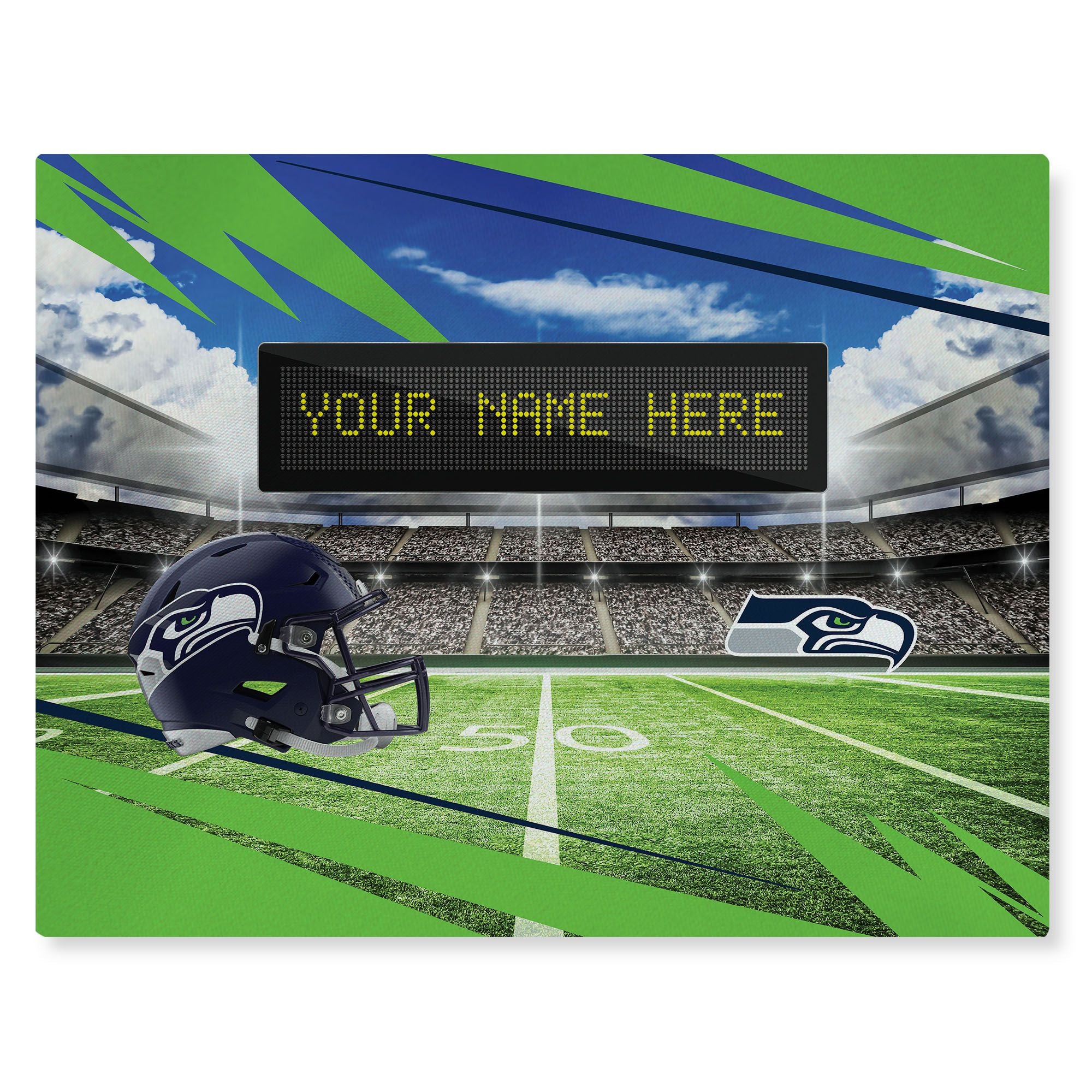 [Personalization Only] Official NFL Seahawks - 62 x 84 Personalized Washable Rug