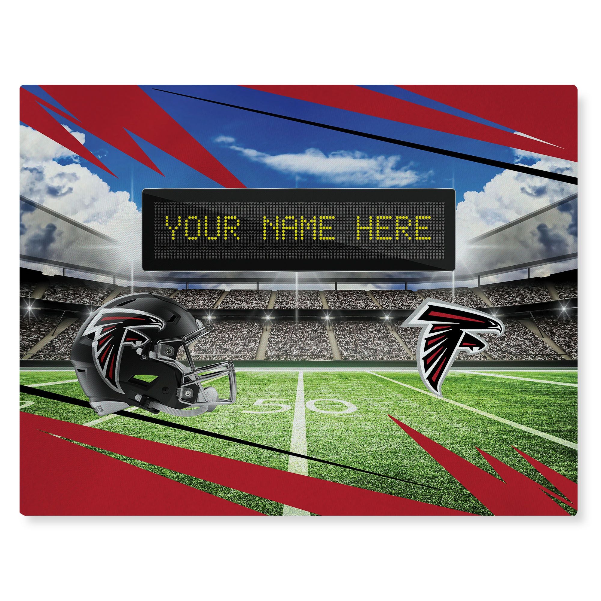[Personalization Only] Official NFL Falcons - 62 x 84 Personalized Washable Rug