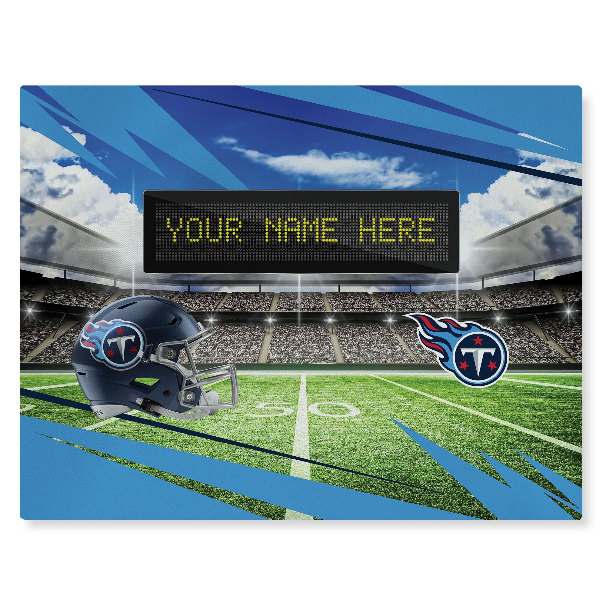 [Personalization Only] Official NFL Titans - 62 x 84 Personalized Washable Rug