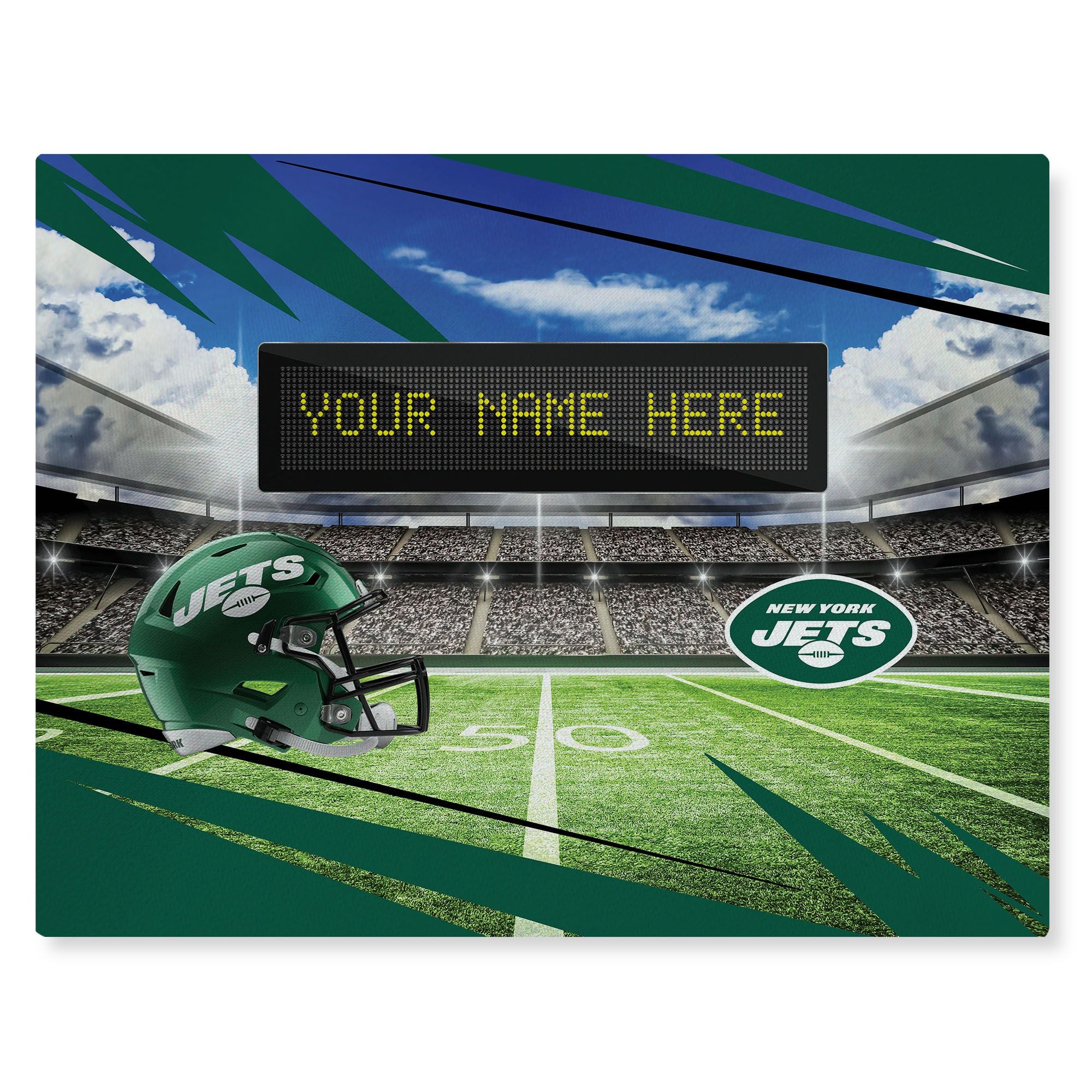 [Personalization Only] Official NFL Jets - 62 x 84 Personalized Washable Rug