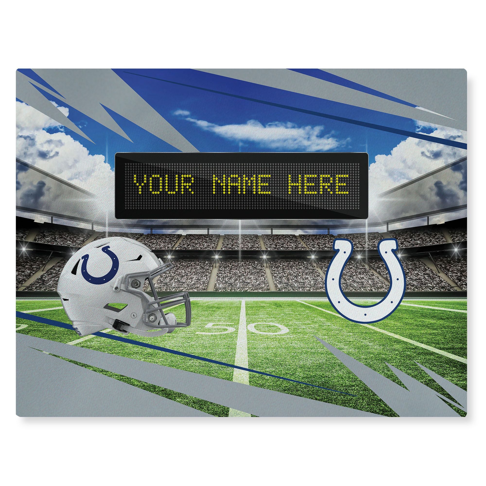 [Personalization Only] Official NFL Colts - 62 x 84 Personalized Washable Rug