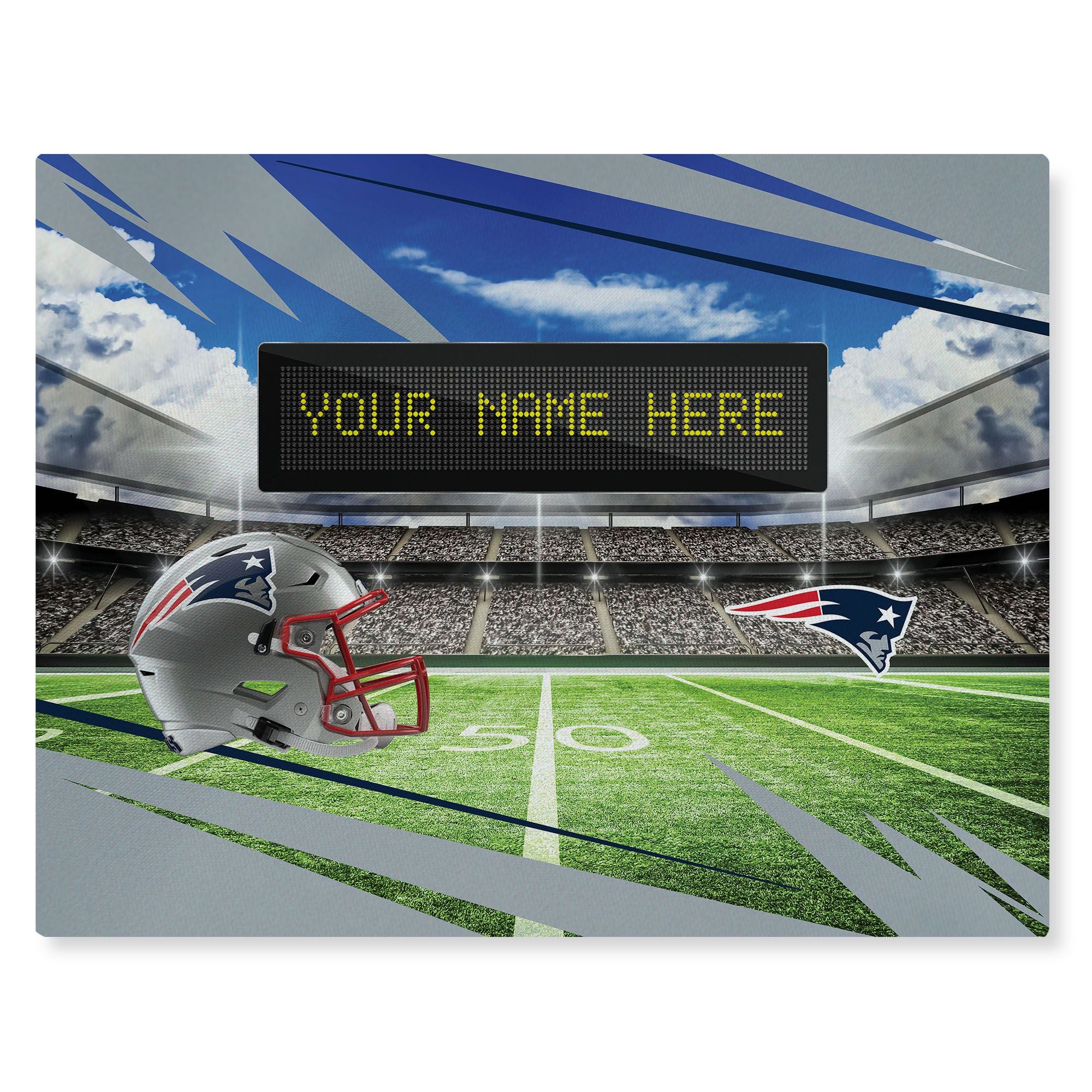 [Personalization Only] Official NFL Patriots - 62 x 84 Personalized Washable Rug
