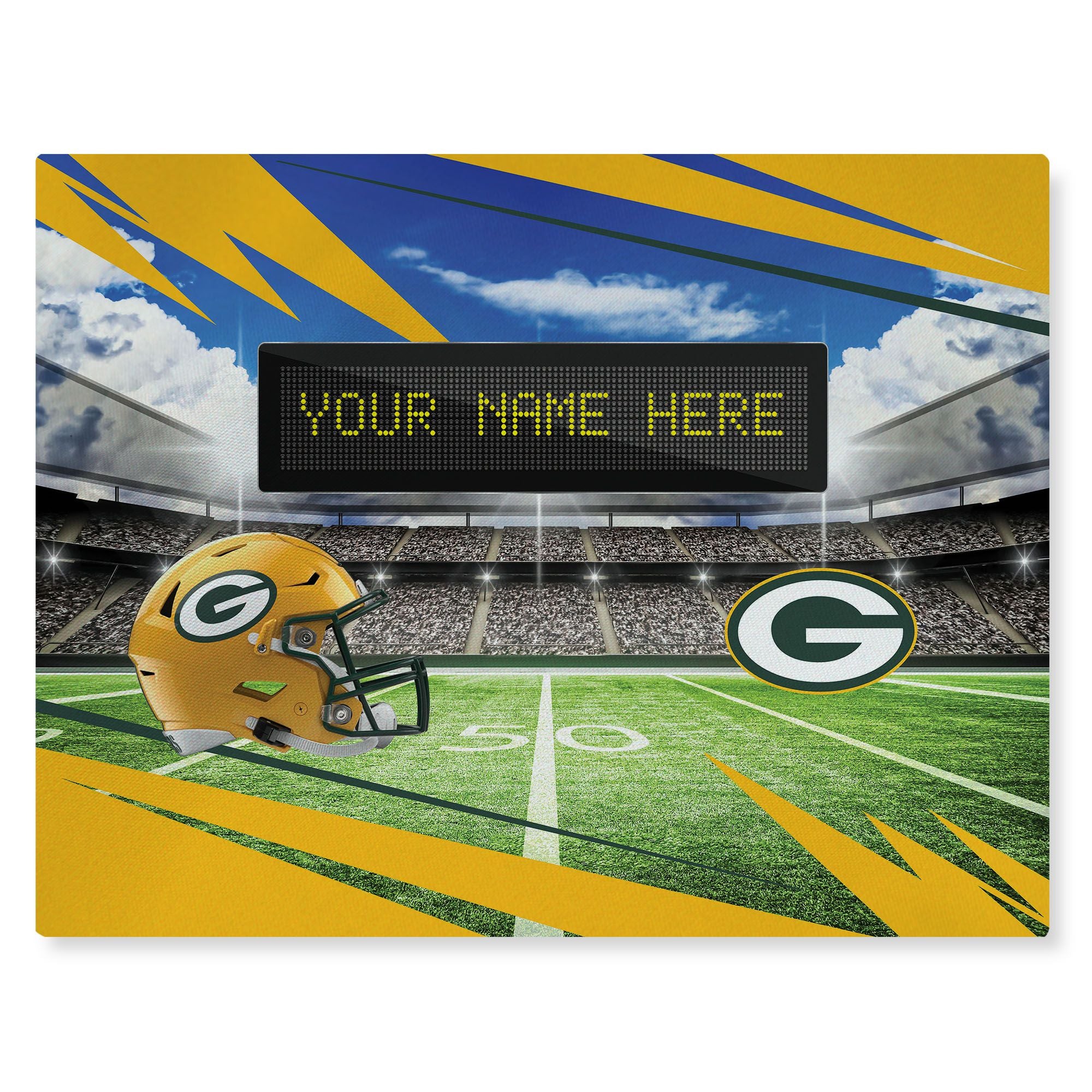 [Personalization Only] Official NFL Packers - 62 x 84 Personalized Washable Rug
