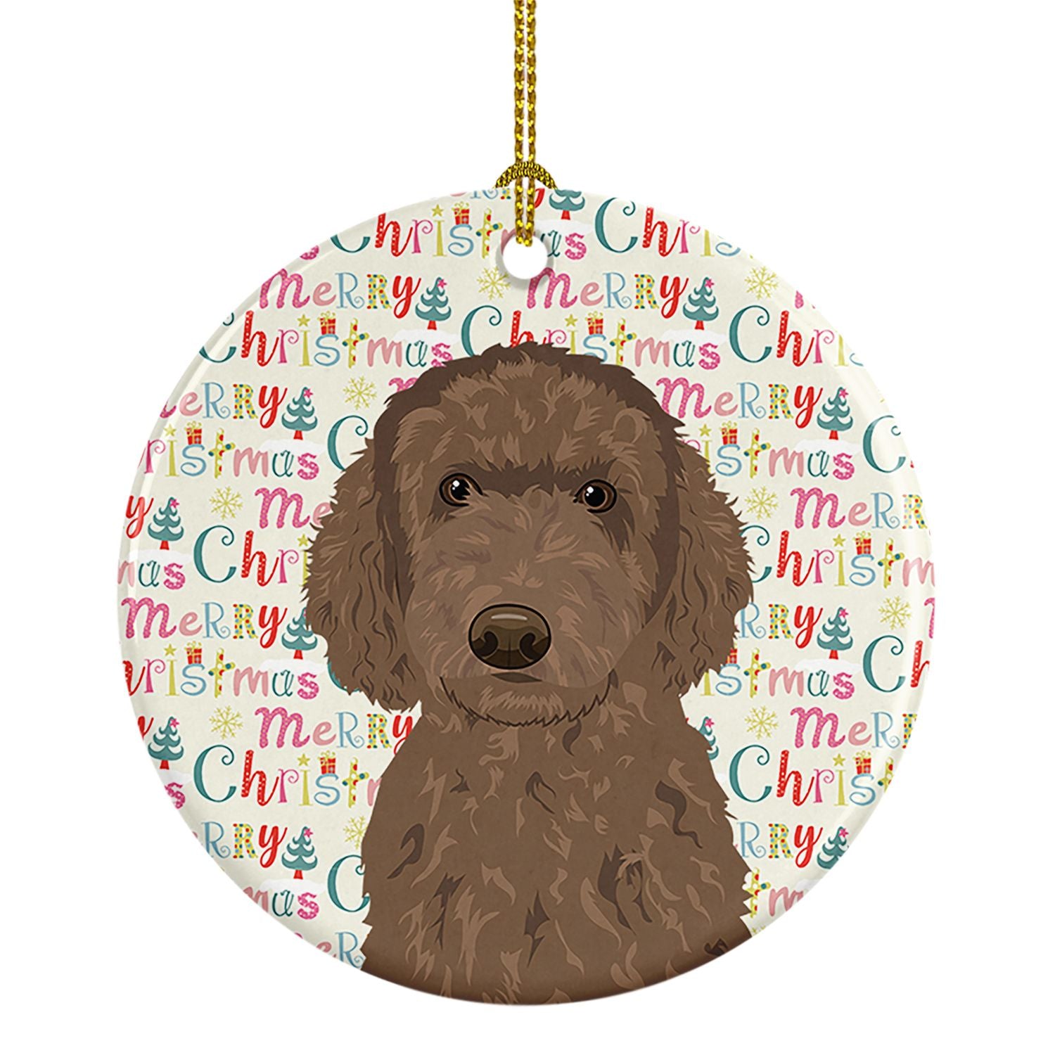 Doodle Chocolate #2 Christmas Ceramic Ornament Christmas Tree Hanging Decorations for Home Christmas Holiday, Party, Gift, 3 in,