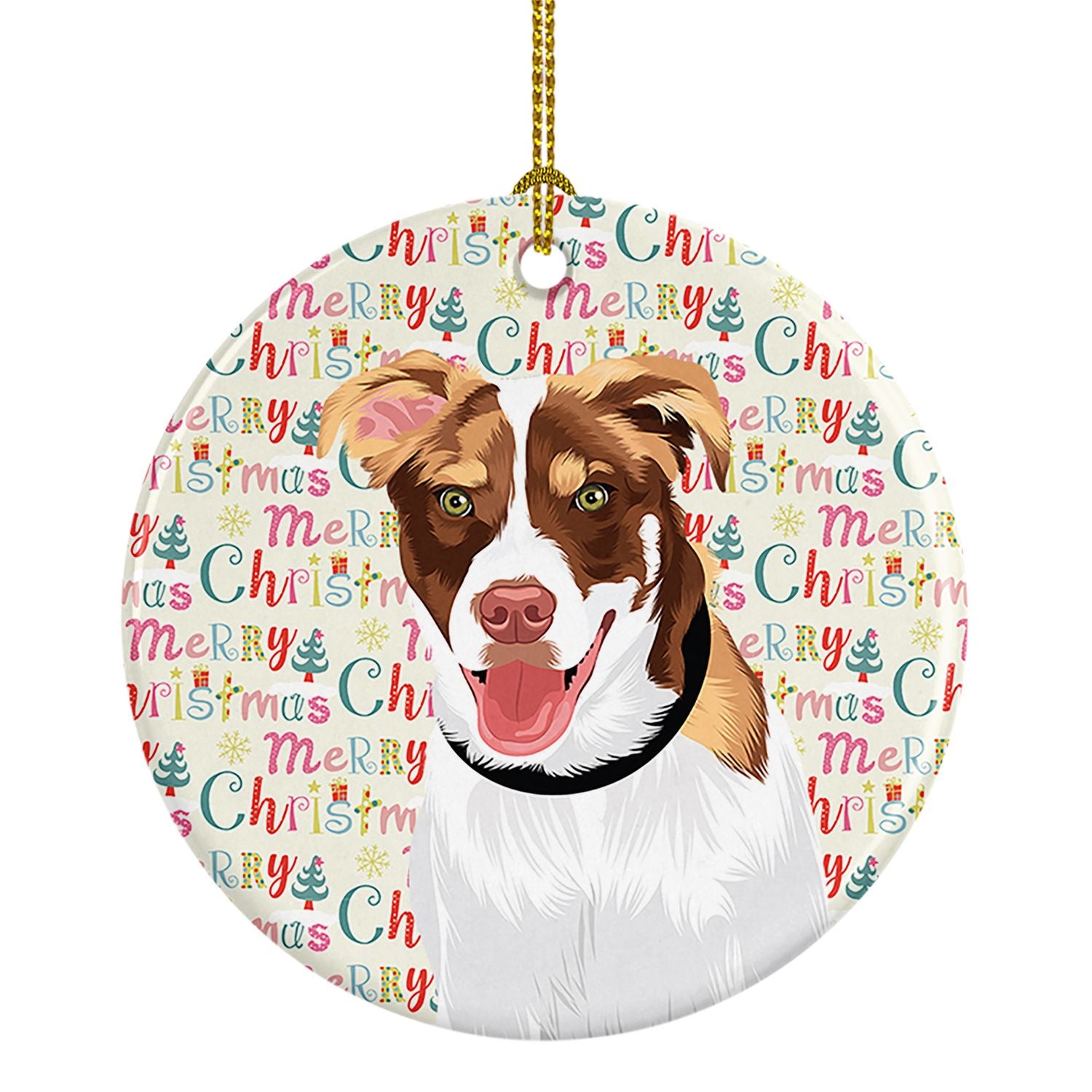 Australian Shepherd Red and White #2 Christmas Ceramic Ornament Christmas Tree Hanging Decorations for Home Christmas Holiday, P