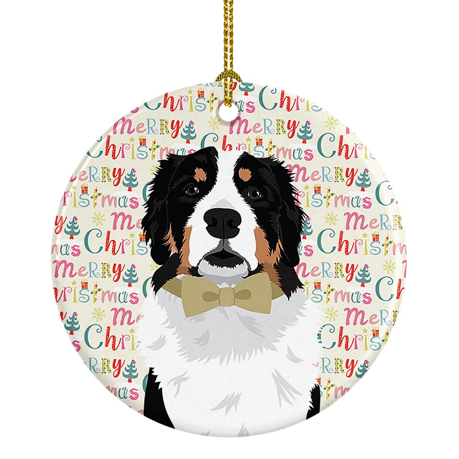 Bernese Mountain Dog #2 Christmas Ceramic Ornament Christmas Tree Hanging Decorations for Home Christmas Holiday, Party, Gift, 3