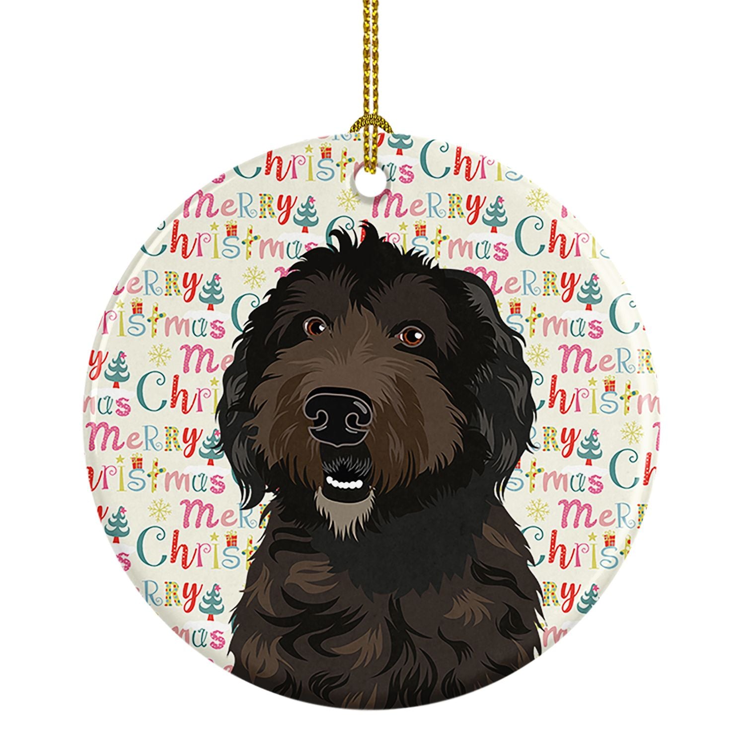 Doodle Chocolate #1 Christmas Ceramic Ornament Christmas Tree Hanging Decorations for Home Christmas Holiday, Party, Gift, 3 in,