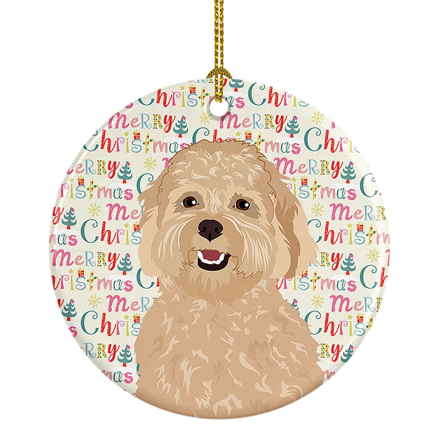 Doodle Fawn #1 Christmas Ceramic Ornament Christmas Tree Hanging Decorations for Home Christmas Holiday, Party, Gift, 3 in, Mult