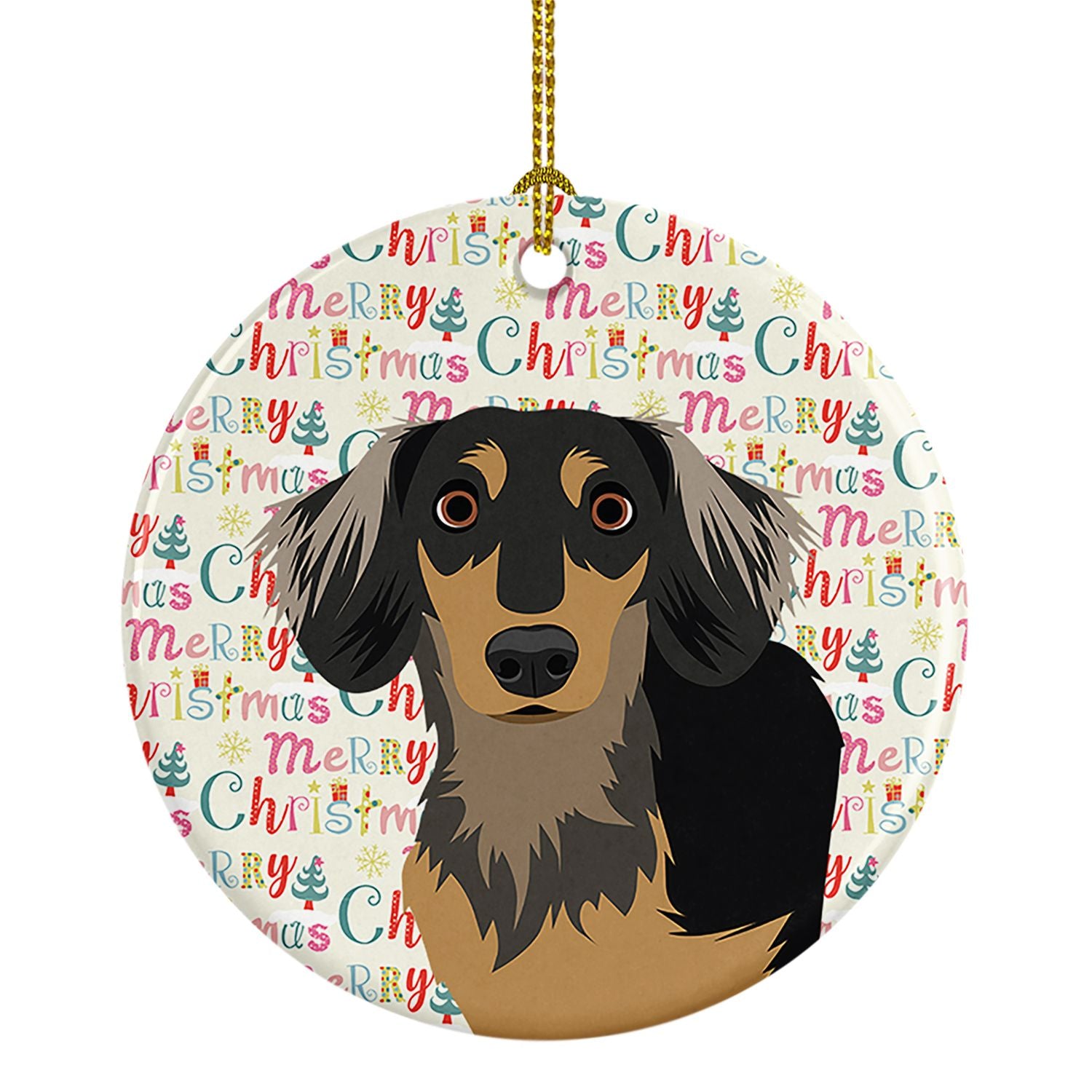 Chihuahua Black and Tan #4 Christmas Ceramic Ornament Christmas Tree Hanging Decorations for Home Christmas Holiday, Party, Gift