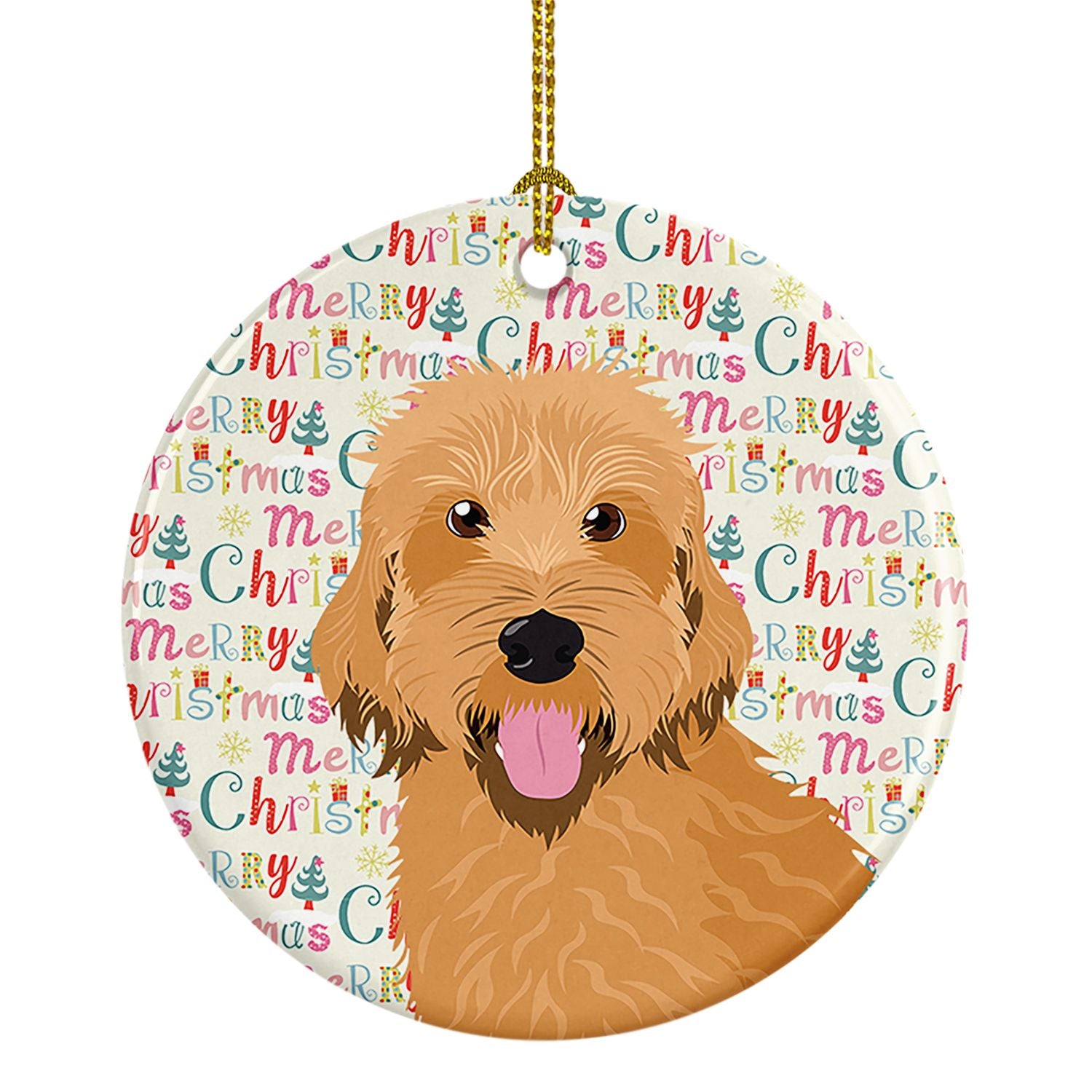 Doodle Liver #4 Christmas Ceramic Ornament Christmas Tree Hanging Decorations for Home Christmas Holiday, Party, Gift, 3 in, Mul