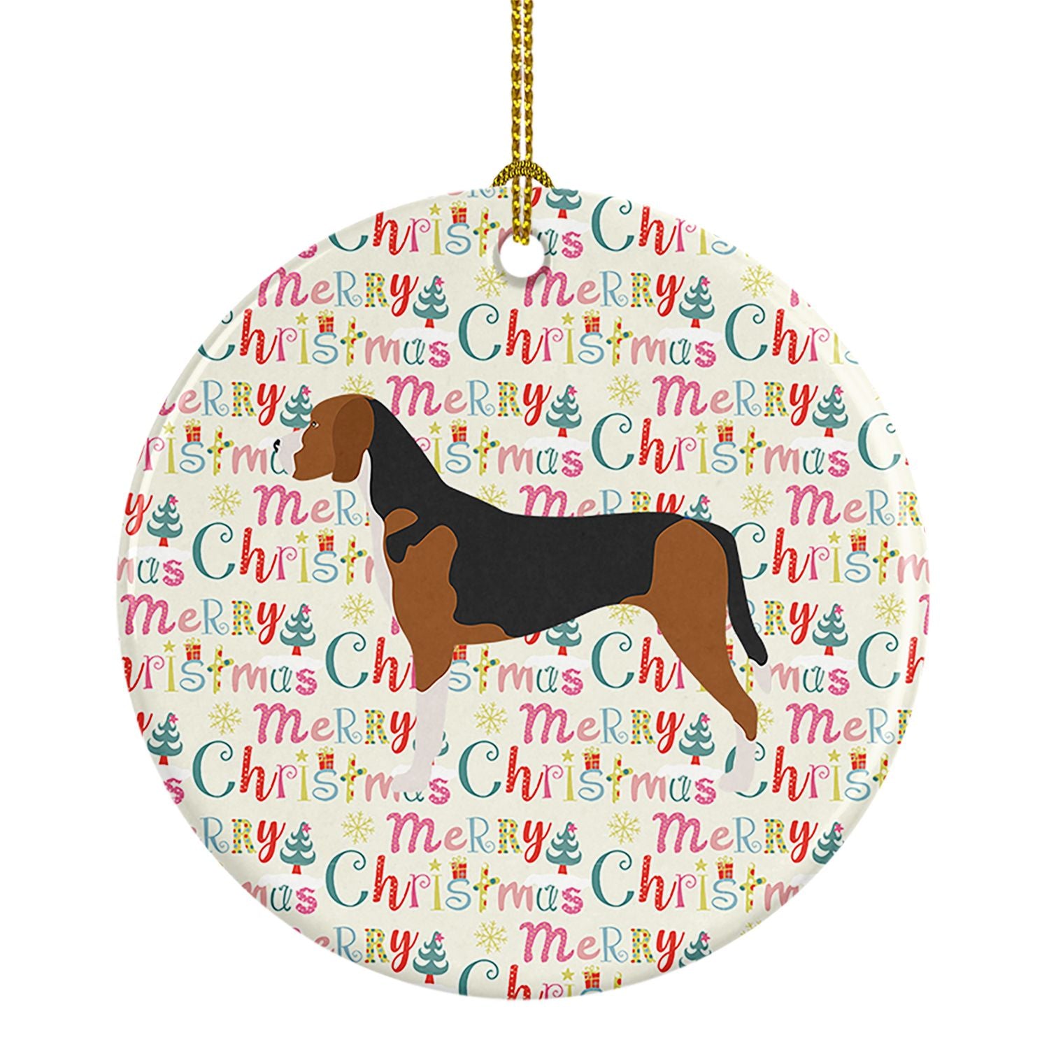 Hamiltonstovare Merry Christmas Ceramic Ornament Christmas Tree Hanging Decorations for Home Christmas Holiday, Party, Gift, 3 i
