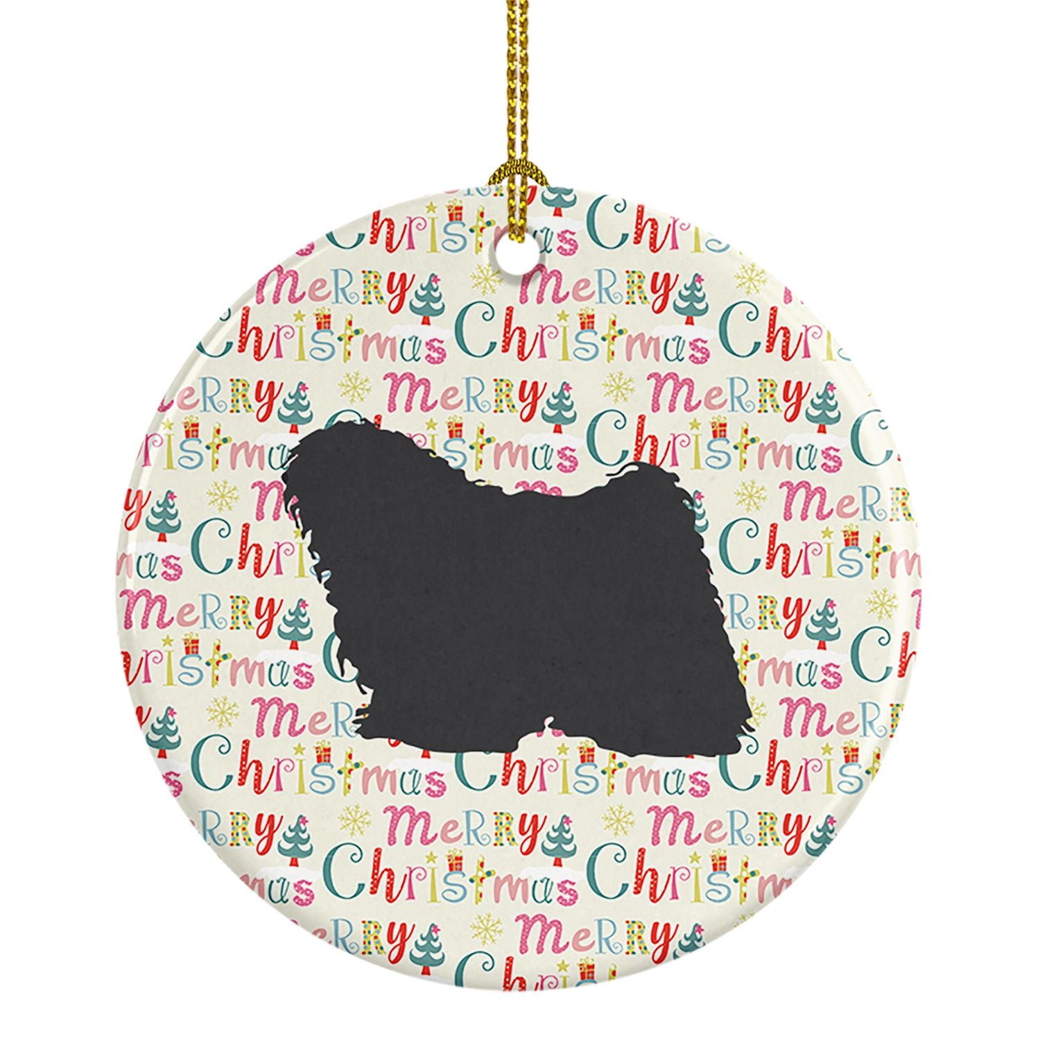 Puli Merry Christmas Ceramic Ornament Christmas Tree Hanging Decorations for Home Christmas Holiday, Party, Gift, 3 in, Multicol