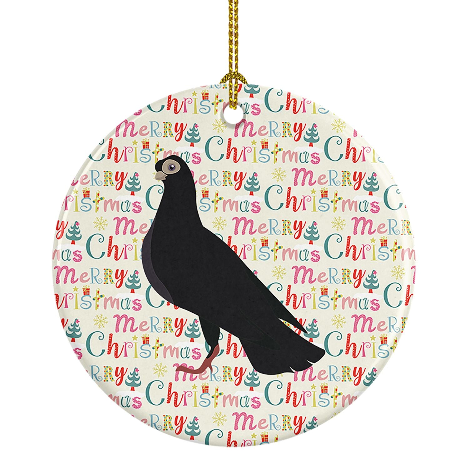 Budapest Highflyer Pigeon Christmas Ceramic Ornament Christmas Tree Hanging Decorations for Home Christmas Holiday, Party, Gift,