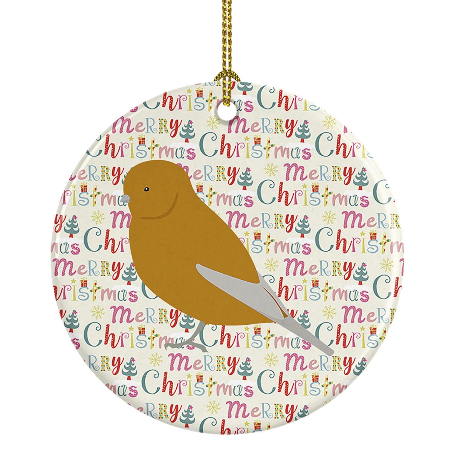 Norwich Canary Christmas Ceramic Ornament Christmas Tree Hanging Decorations for Home Christmas Holiday, Party, Gift, 3 in, Mult