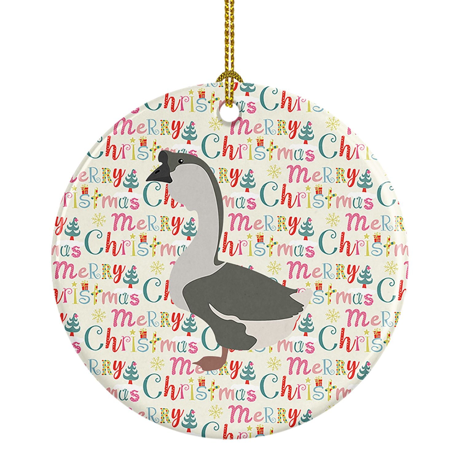 African Goose Christmas Ceramic Ornament Christmas Tree Hanging Decorations for Home Christmas Holiday, Party, Gift, 3 in, Multi