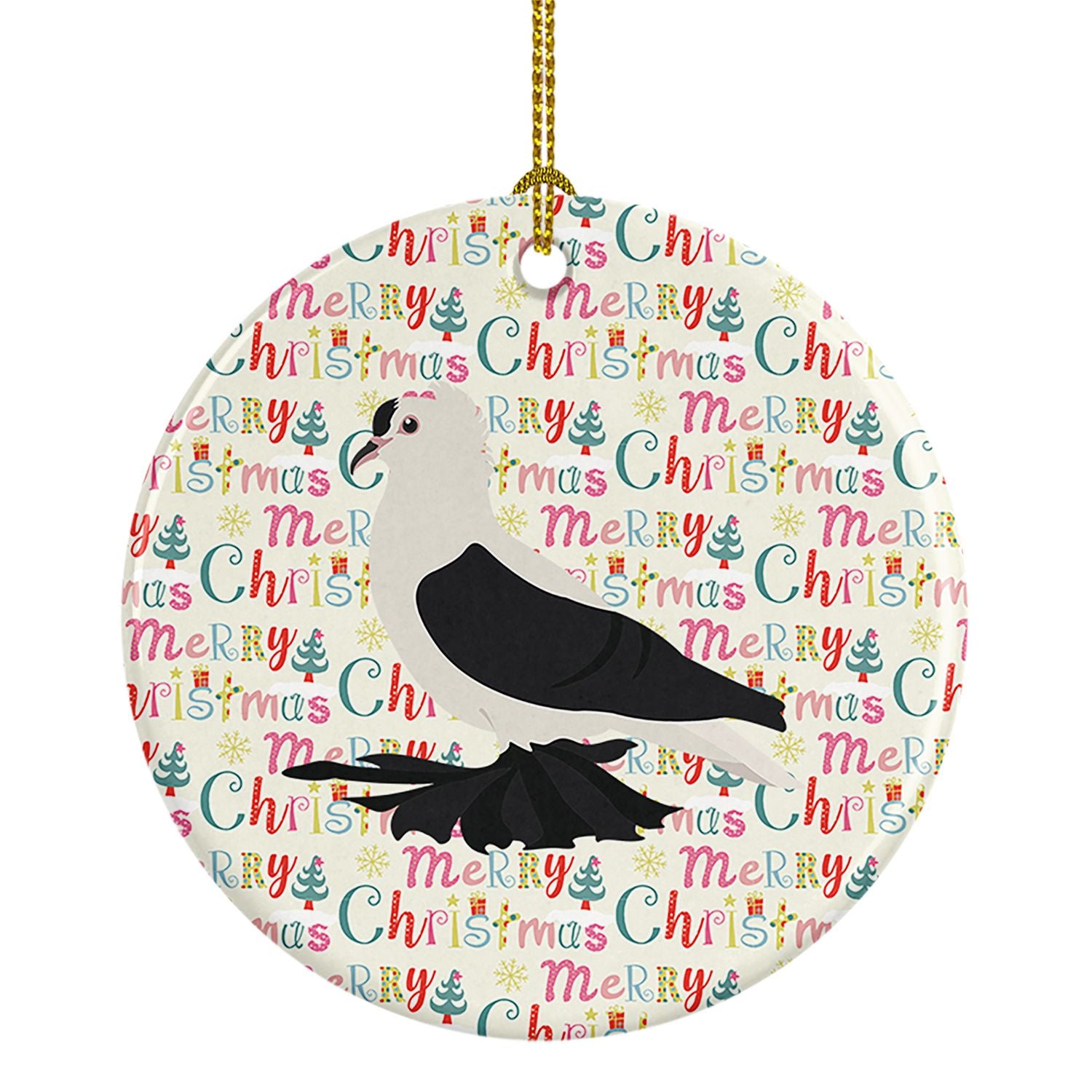 Saxon Fairy Swallow Pigeon Christmas Ceramic Ornament Christmas Tree Hanging Decorations for Home Christmas Holiday, Party, Gift