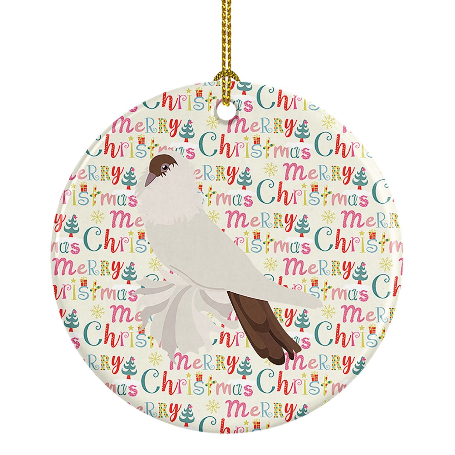 German Helmet Pigeon Christmas Ceramic Ornament Christmas Tree Hanging Decorations for Home Christmas Holiday, Party, Gift, 3 in