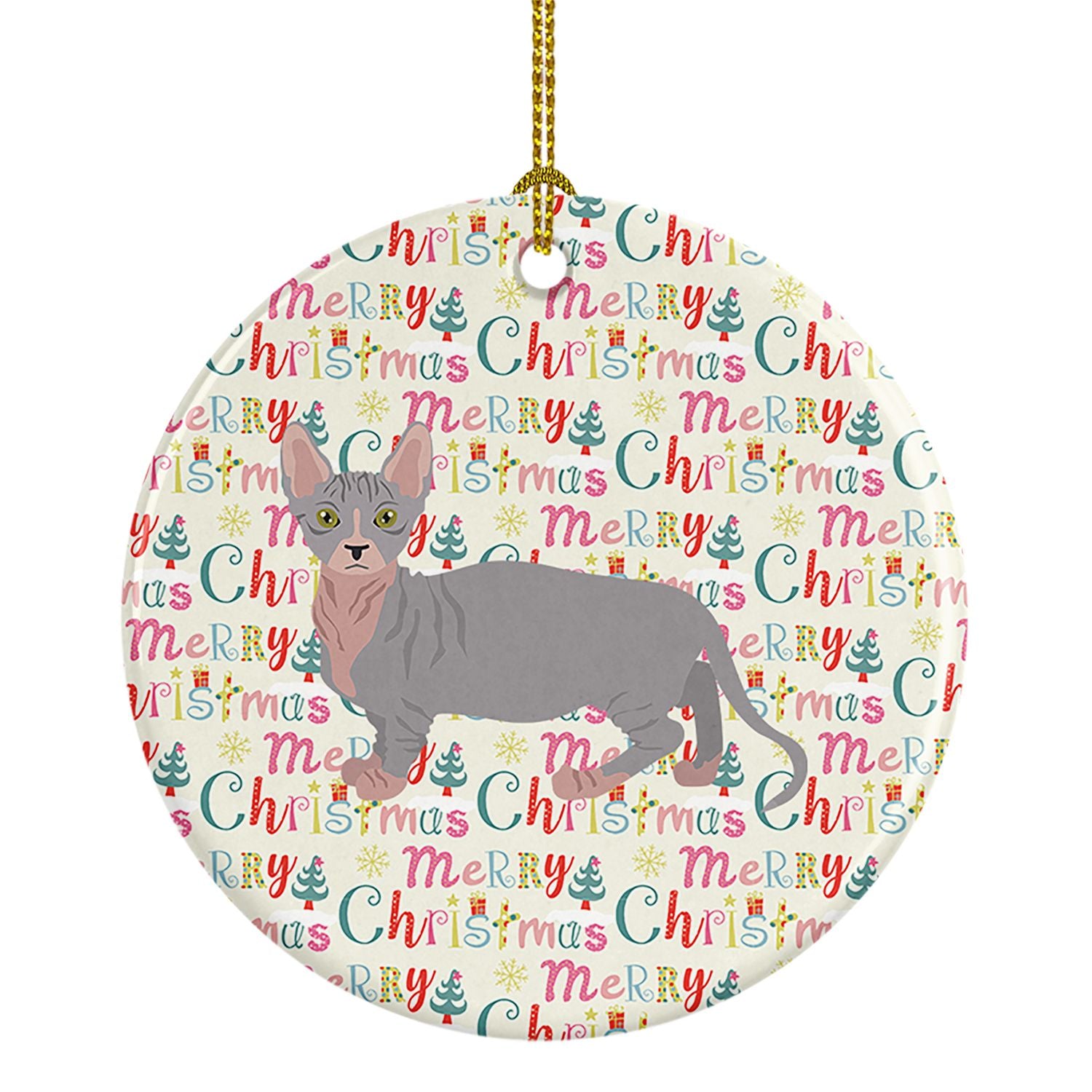 Bambino #1 Cat Christmas Ceramic Ornament Christmas Tree Hanging Decorations for Home Christmas Holiday, Party, Gift, 3 in, Mult