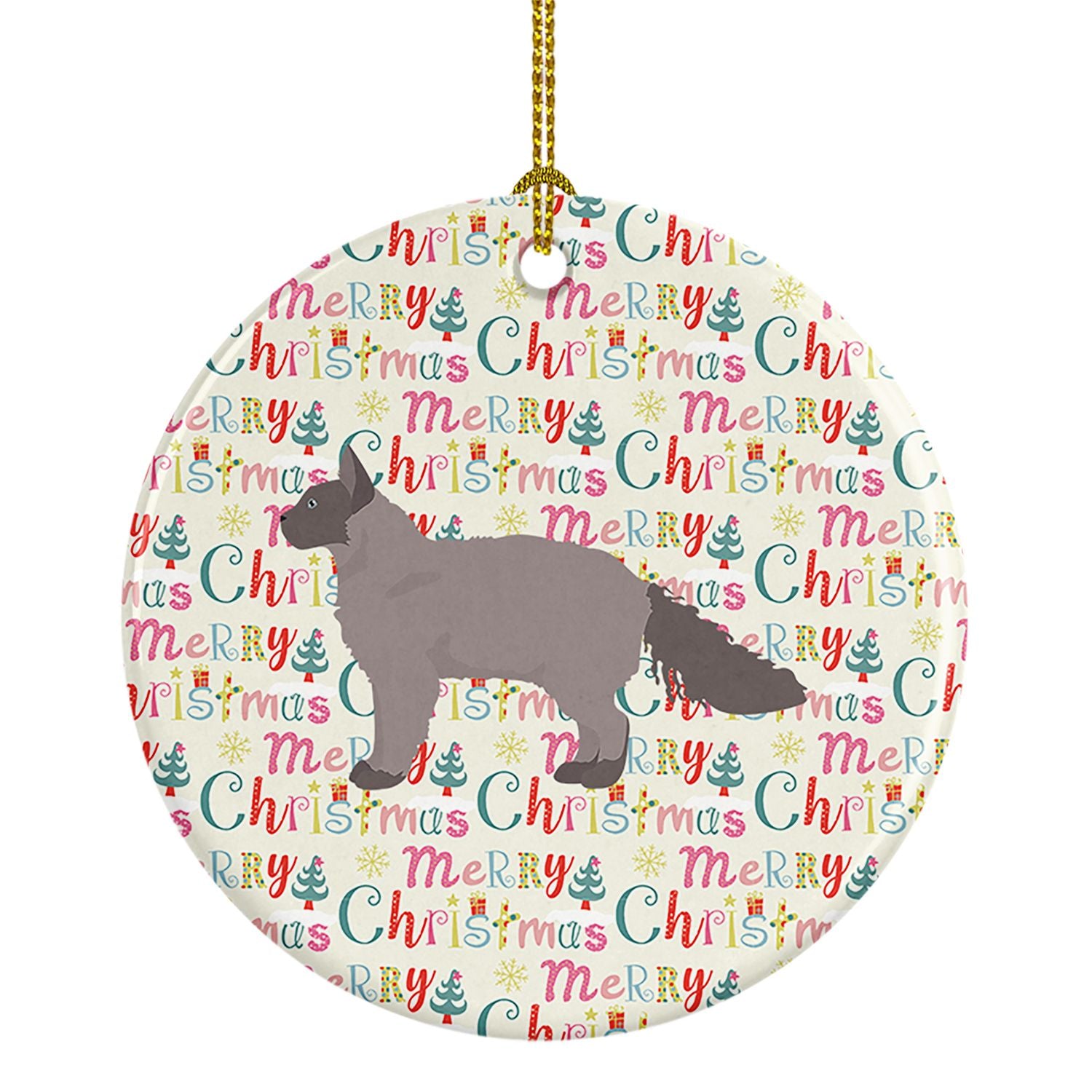 La Perm #3 Cat Christmas Ceramic Ornament Christmas Tree Hanging Decorations for Home Christmas Holiday, Party, Gift, 3 in, Mult