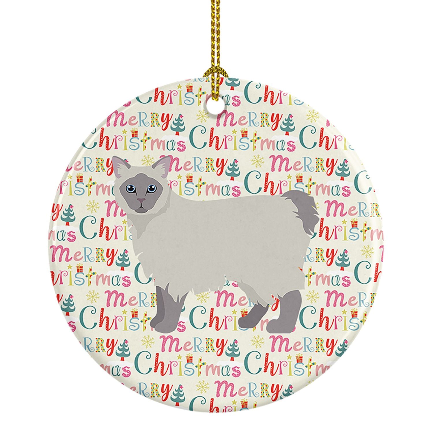 Owyhee Bob #1 Cat Christmas Ceramic Ornament Christmas Tree Hanging Decorations for Home Christmas Holiday, Party, Gift, 3 in, M