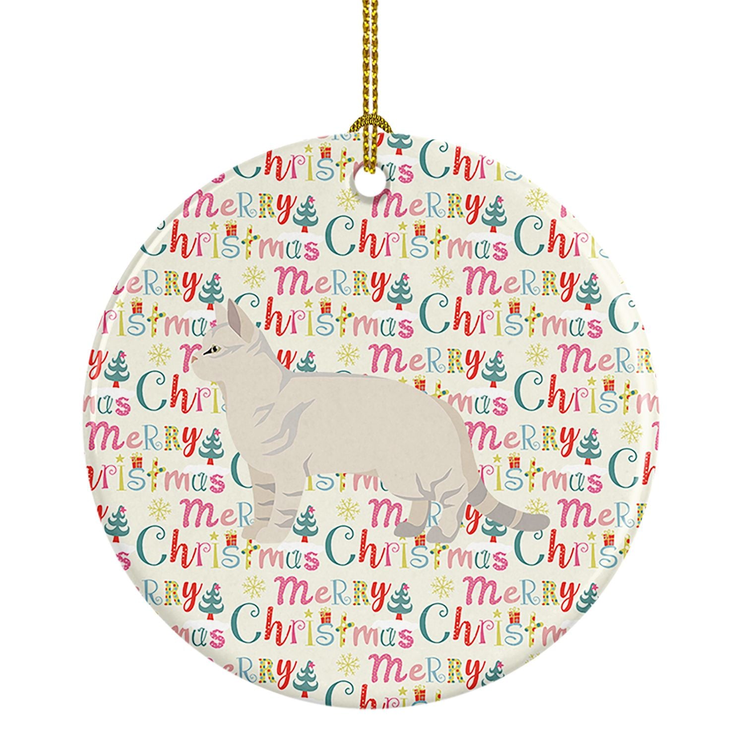 American Shorthair #2 Cat Christmas Ceramic Ornament Christmas Tree Hanging Decorations for Home Christmas Holiday, Party, Gift,