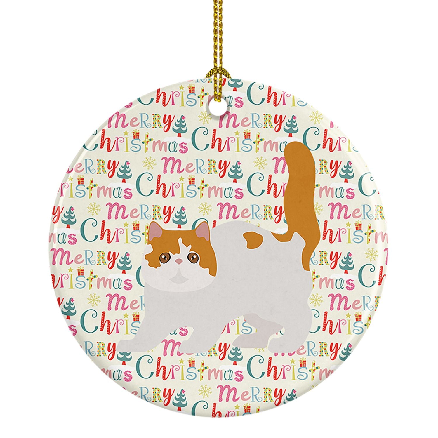 Exotic Shorthair #4 Cat Christmas Ceramic Ornament Christmas Tree Hanging Decorations for Home Christmas Holiday, Party, Gift, 3
