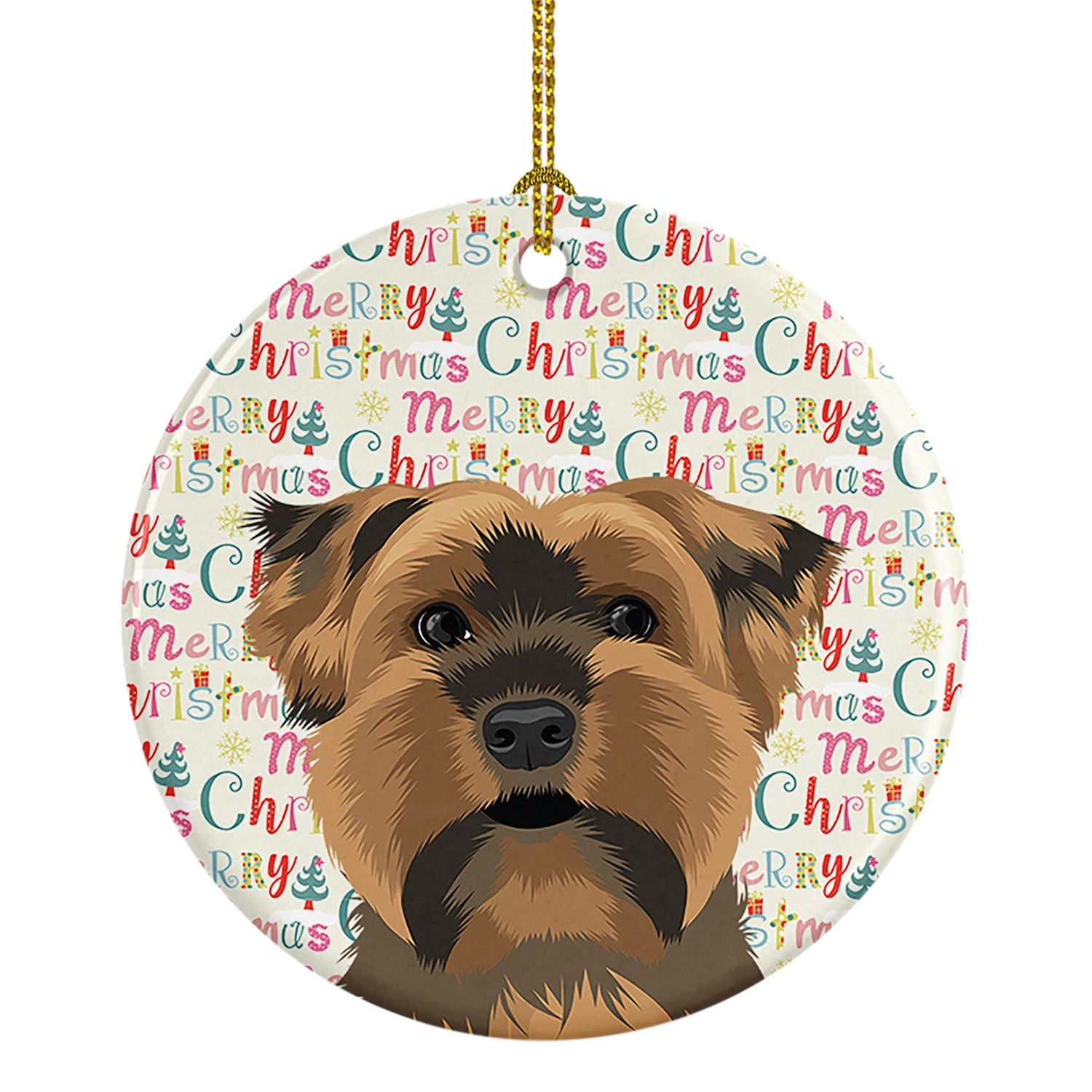 Yorkie Chocolate #1 Christmas Ceramic Ornament Christmas Tree Hanging Decorations for Home Christmas Holiday, Party, Gift, 3 in,