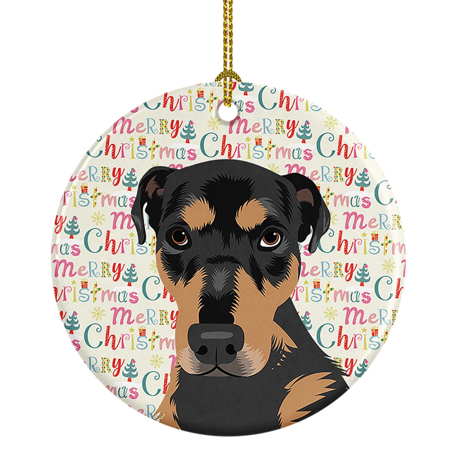 Rottweiler Black and Tan #2 Christmas Ceramic Ornament Christmas Tree Hanging Decorations for Home Christmas Holiday, Party, Gif