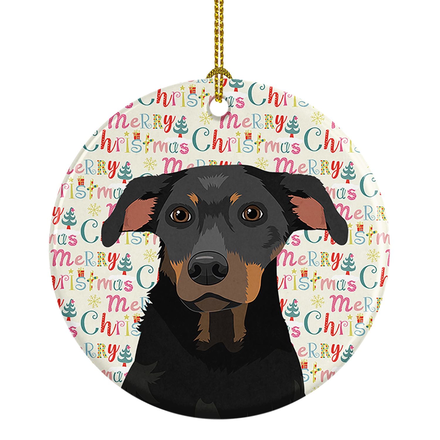 Rottweiler Black and Tan #5 Christmas Ceramic Ornament Christmas Tree Hanging Decorations for Home Christmas Holiday, Party, Gif