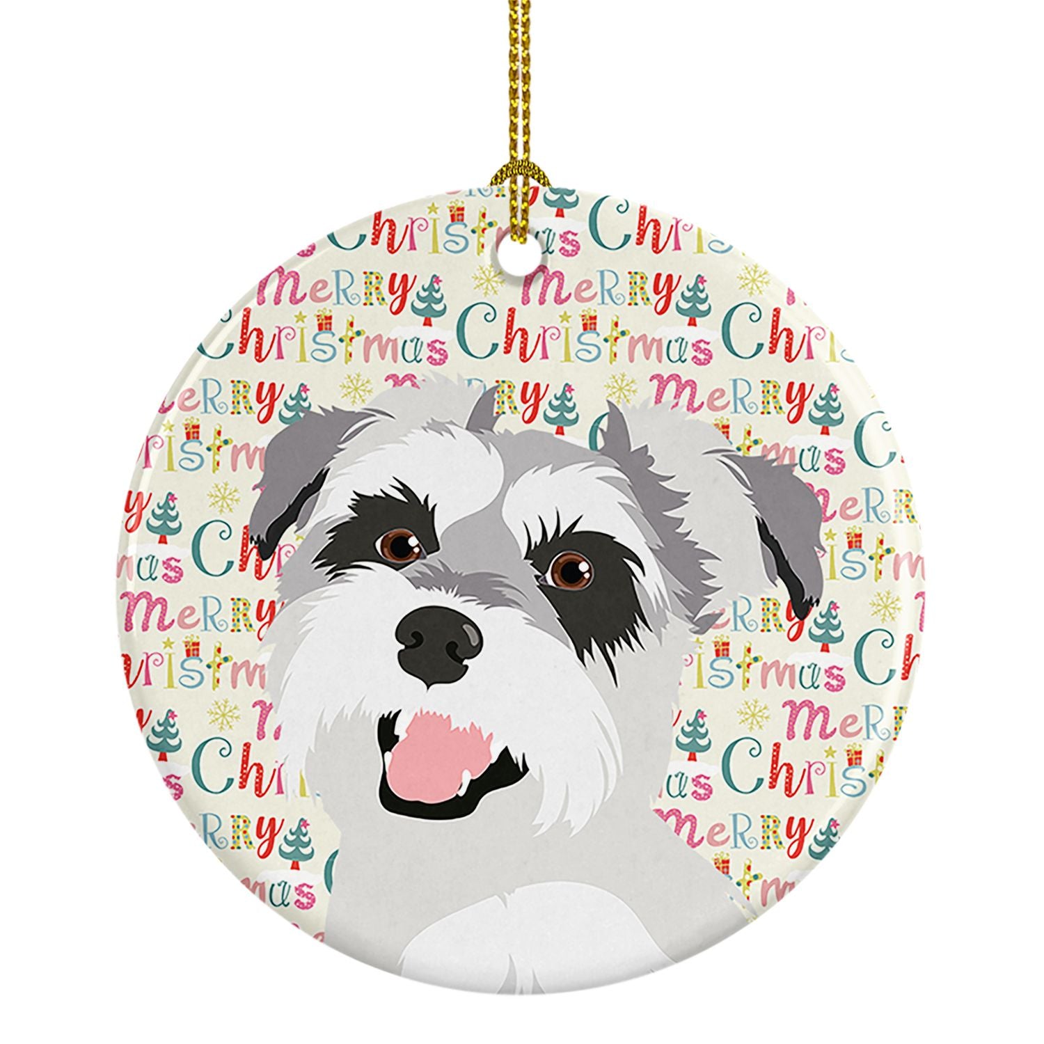 Schnauzer Salt and Pepper #2 Christmas Ceramic Ornament Christmas Tree Hanging Decorations for Home Christmas Holiday, Party, Gi