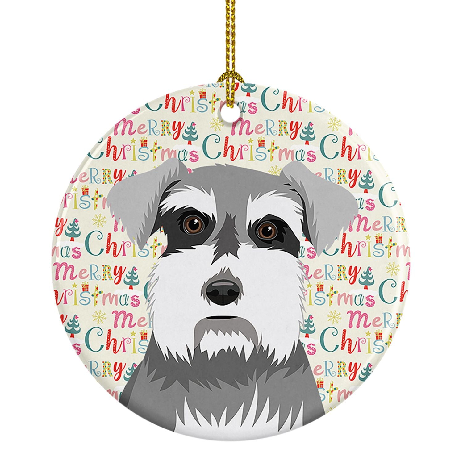 Schnauzer Salt and Pepper #1 Christmas Ceramic Ornament Christmas Tree Hanging Decorations for Home Christmas Holiday, Party, Gi