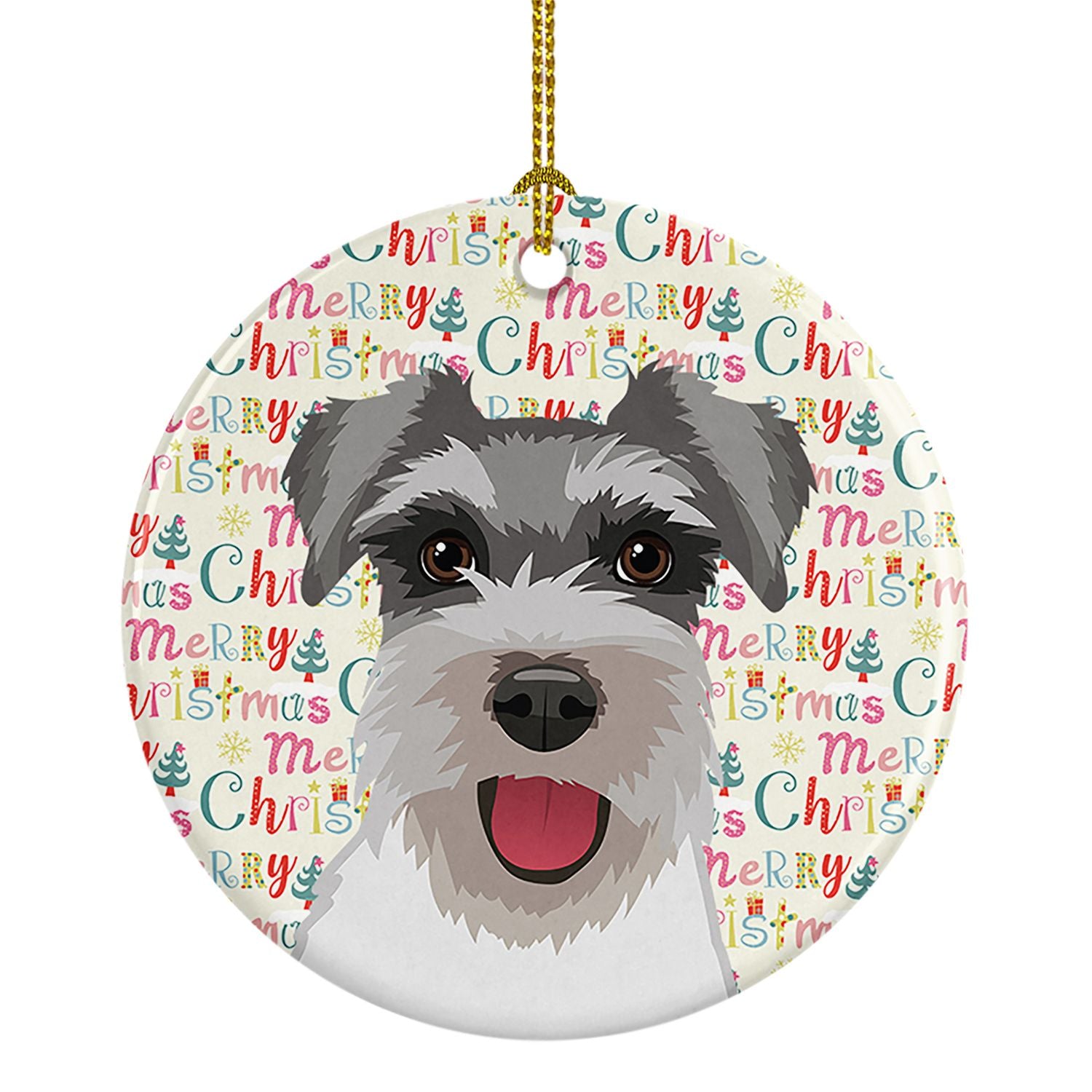 Schnauzer Salt and Pepper #3 Christmas Ceramic Ornament Christmas Tree Hanging Decorations for Home Christmas Holiday, Party, Gi