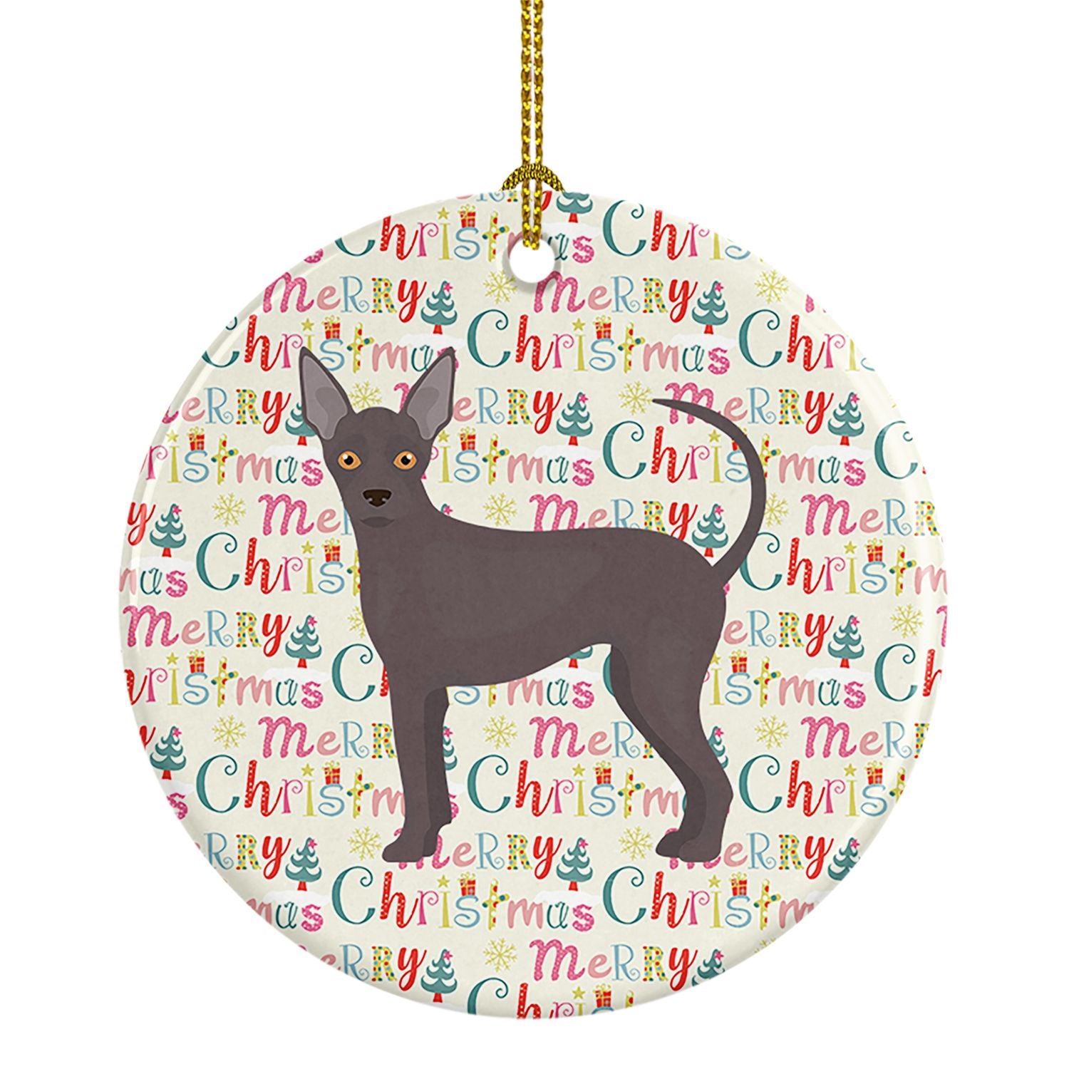 Abyssinian Sand Terrier Merry Christmas Ceramic Ornament Christmas Tree Hanging Decorations for Home Christmas Holiday, Party, G