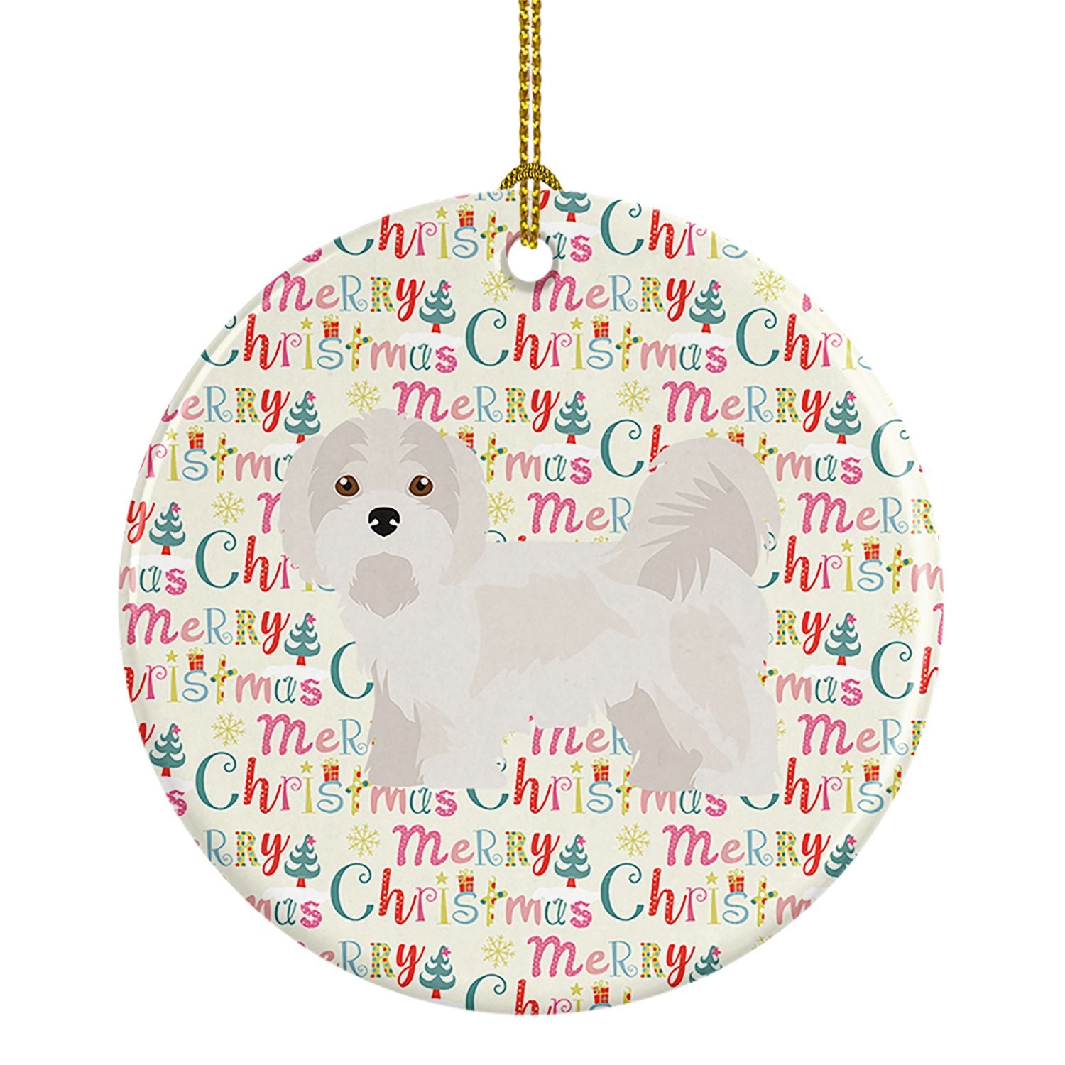 Kyi-Leo Merry Christmas Ceramic Ornament Christmas Tree Hanging Decorations for Home Christmas Holiday, Party, Gift, 3 in, Multi