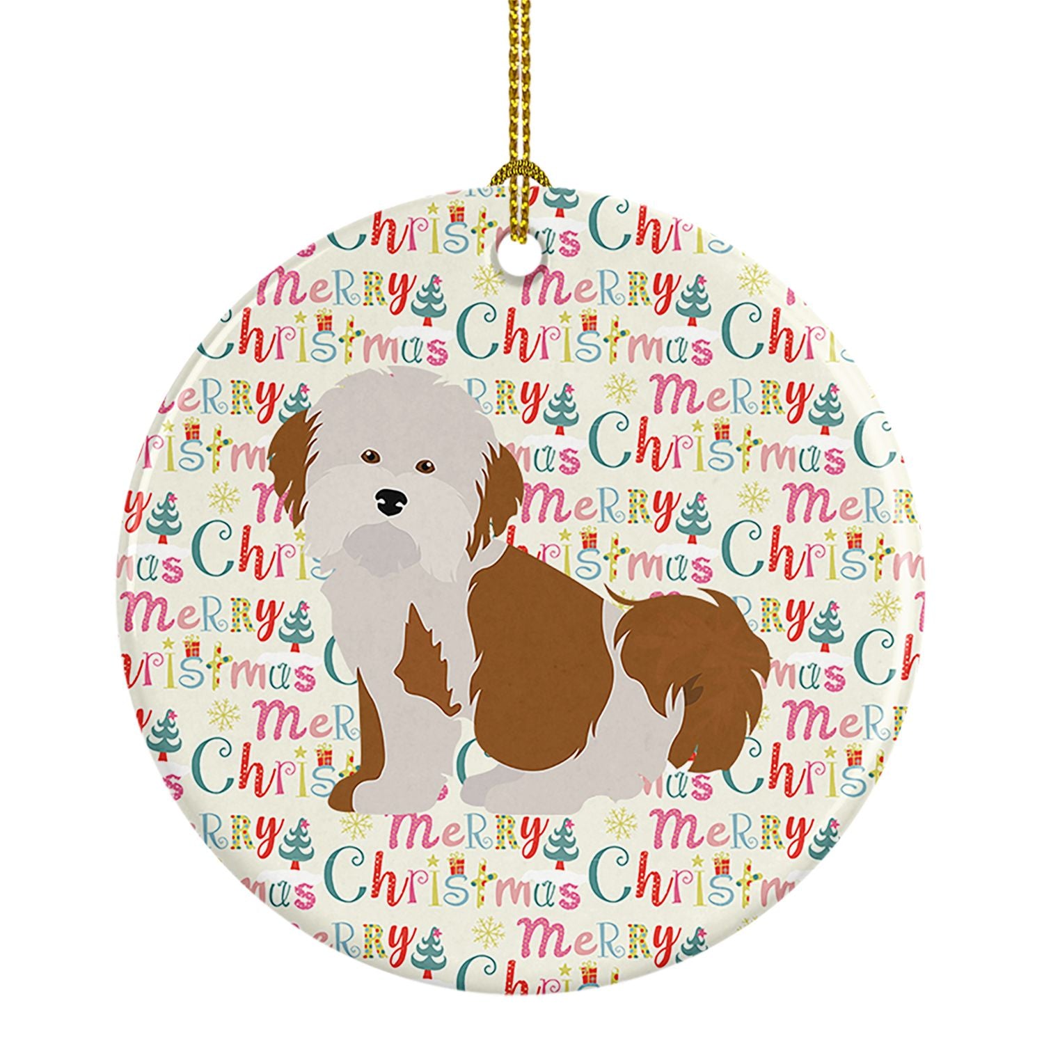 Havanese #2 Merry Christmas Ceramic Ornament Christmas Tree Hanging Decorations for Home Christmas Holiday, Party, Gift, 3 in, M