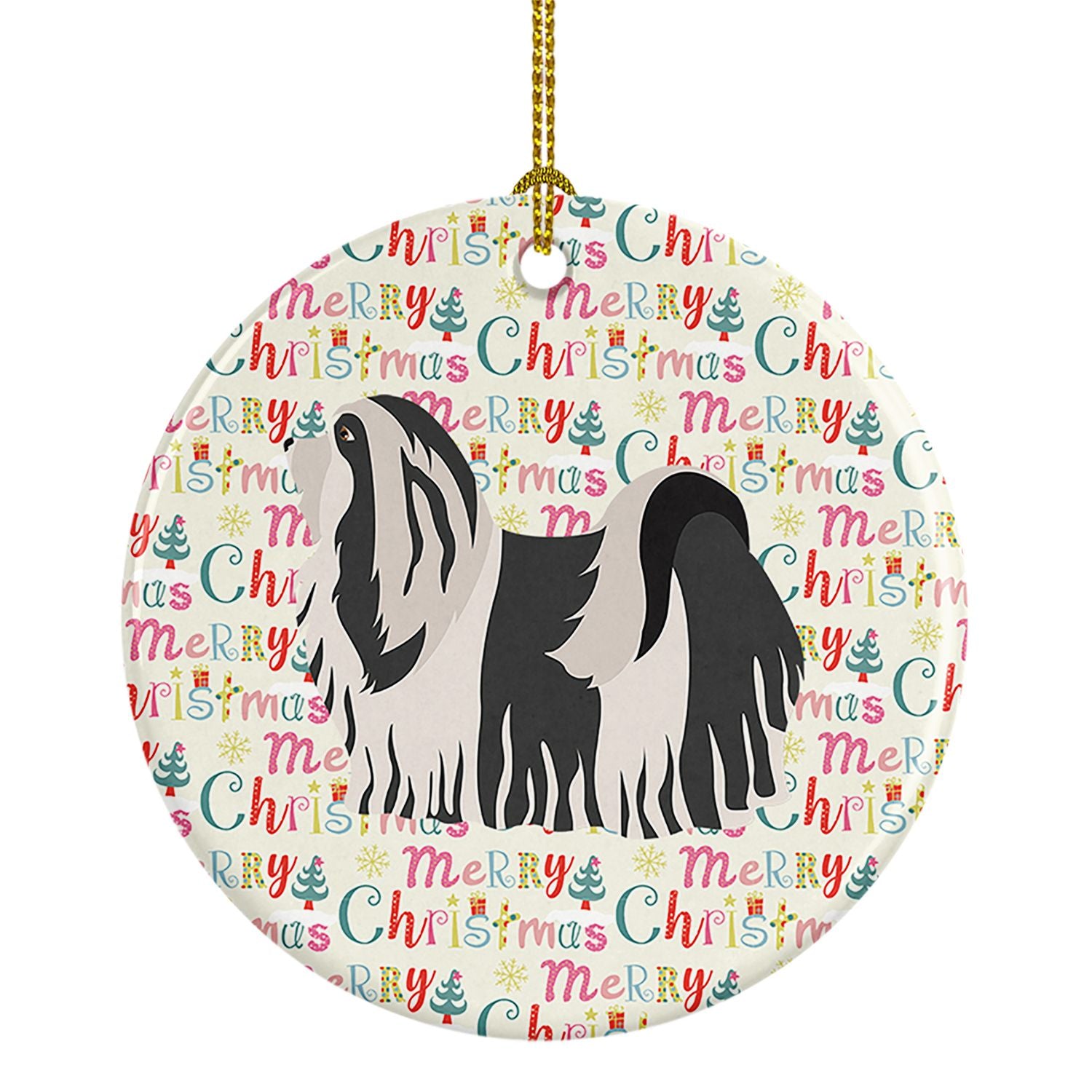Havanese #1 Merry Christmas Ceramic Ornament Christmas Tree Hanging Decorations for Home Christmas Holiday, Party, Gift, 3 in, M