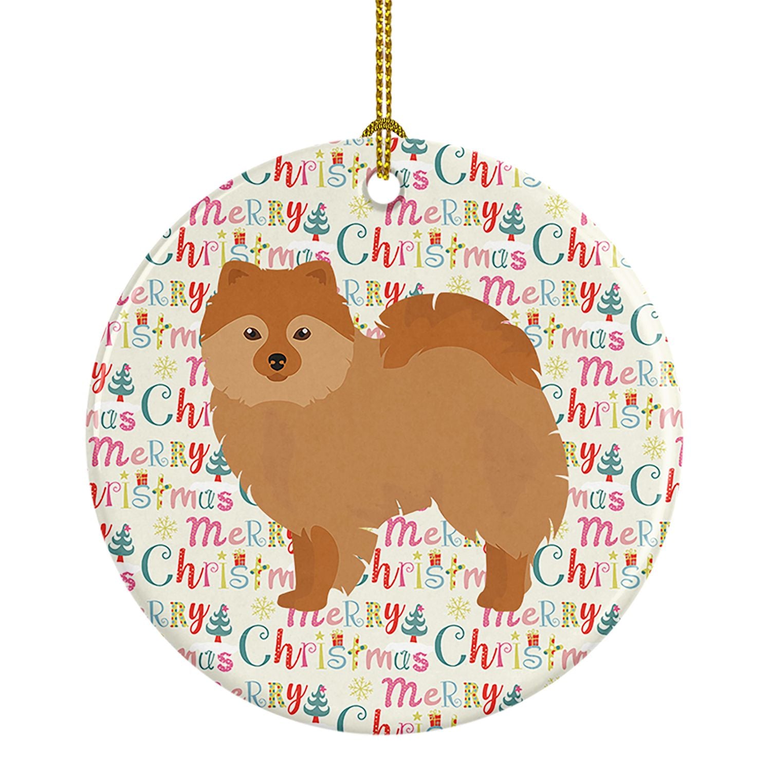 German Spitz #2 Merry Christmas Ceramic Ornament Christmas Tree Hanging Decorations for Home Christmas Holiday, Party, Gift, 3 i