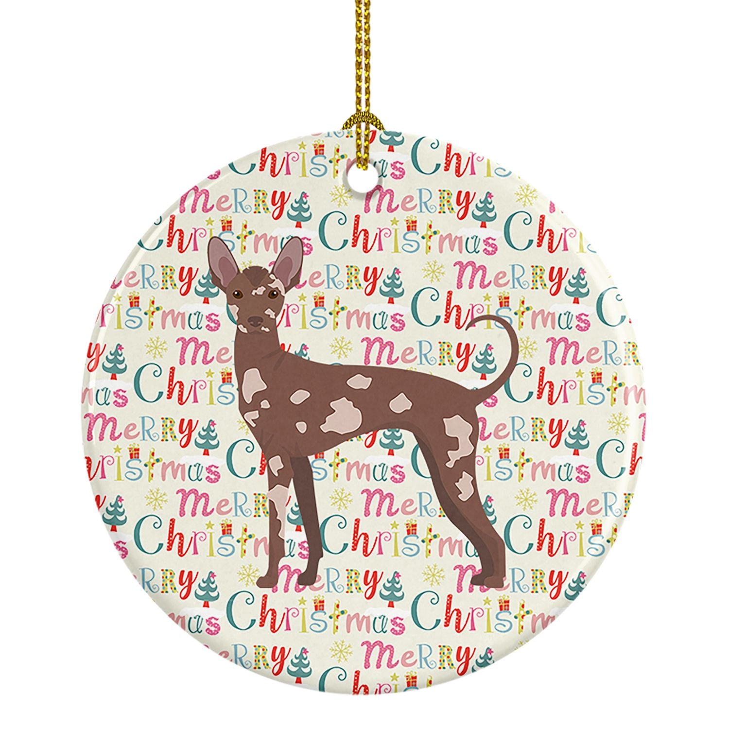 Mexican Hairless Dog #2 Merry Christmas Ceramic Ornament Christmas Tree Hanging Decorations for Home Christmas Holiday, Party, G