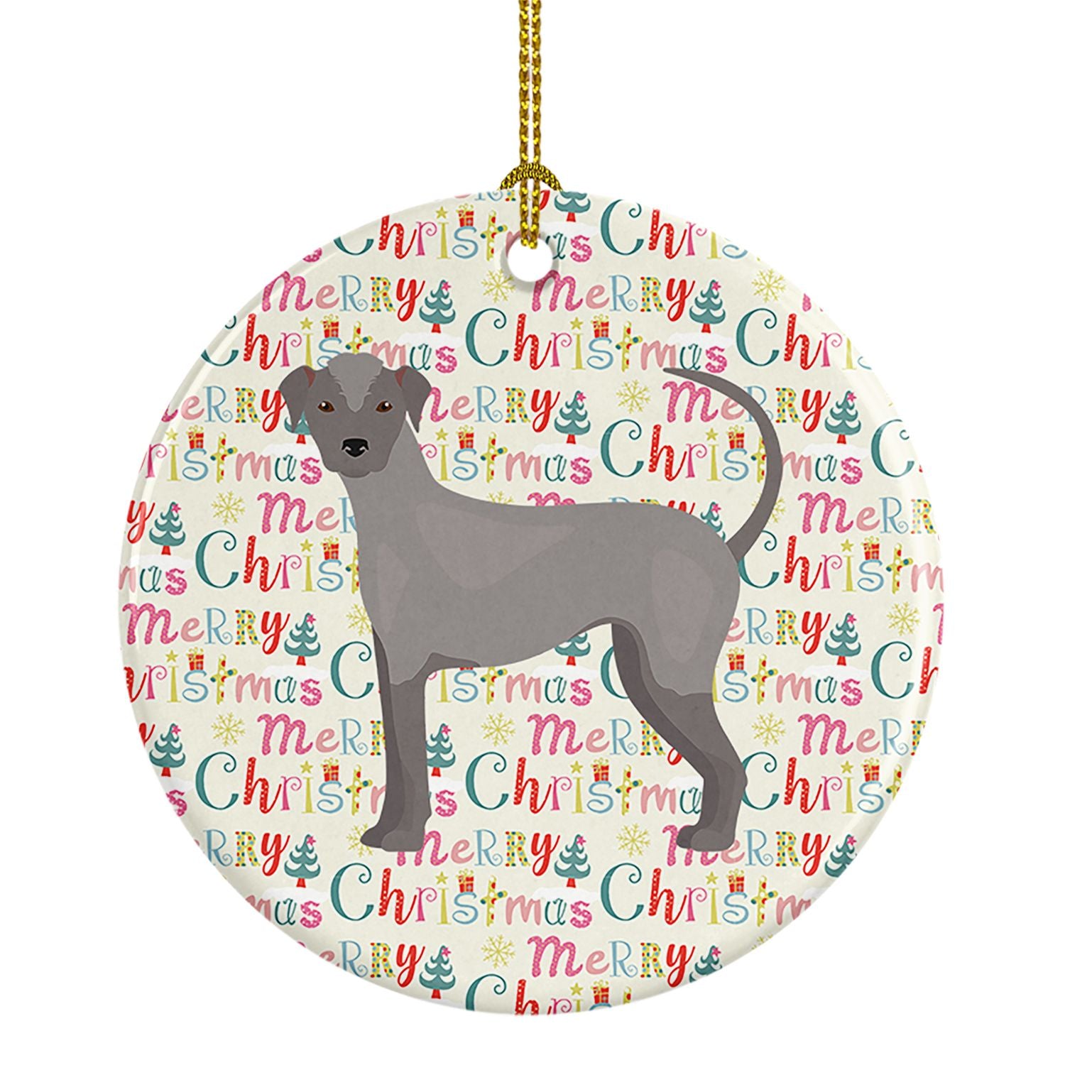 Ecuadorian Hairless Dog Merry Christmas Ceramic Ornament Christmas Tree Hanging Decorations for Home Christmas Holiday, Party, G