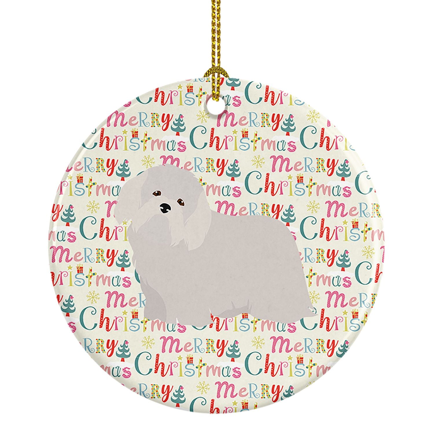 Coton de Tulear #2 Merry Christmas Ceramic Ornament Christmas Tree Hanging Decorations for Home Christmas Holiday, Party, Gift, 