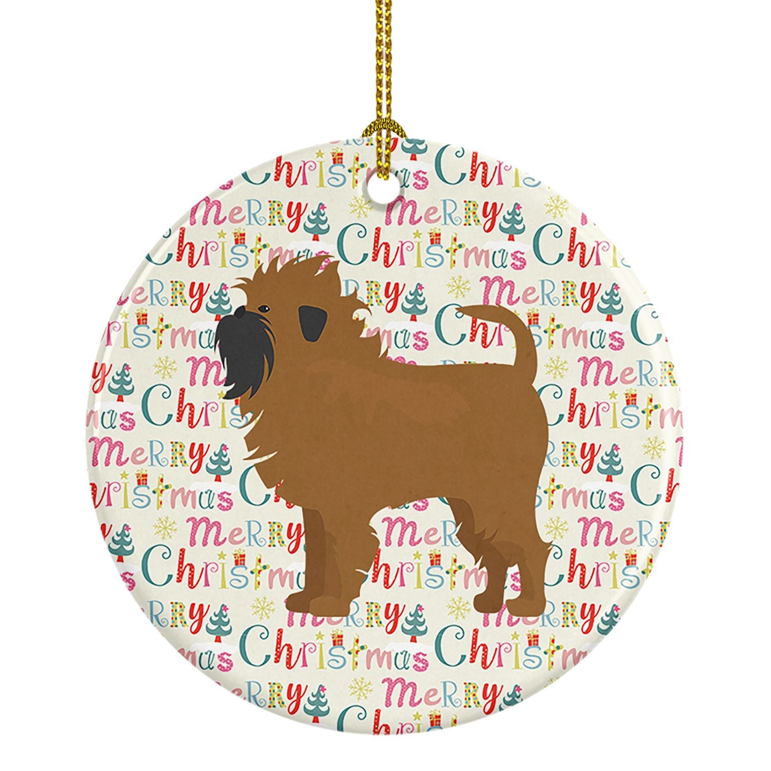 Affenpinscher #1 Merry Christmas Ceramic Ornament Christmas Tree Hanging Decorations for Home Christmas Holiday, Party, Gift, 3 