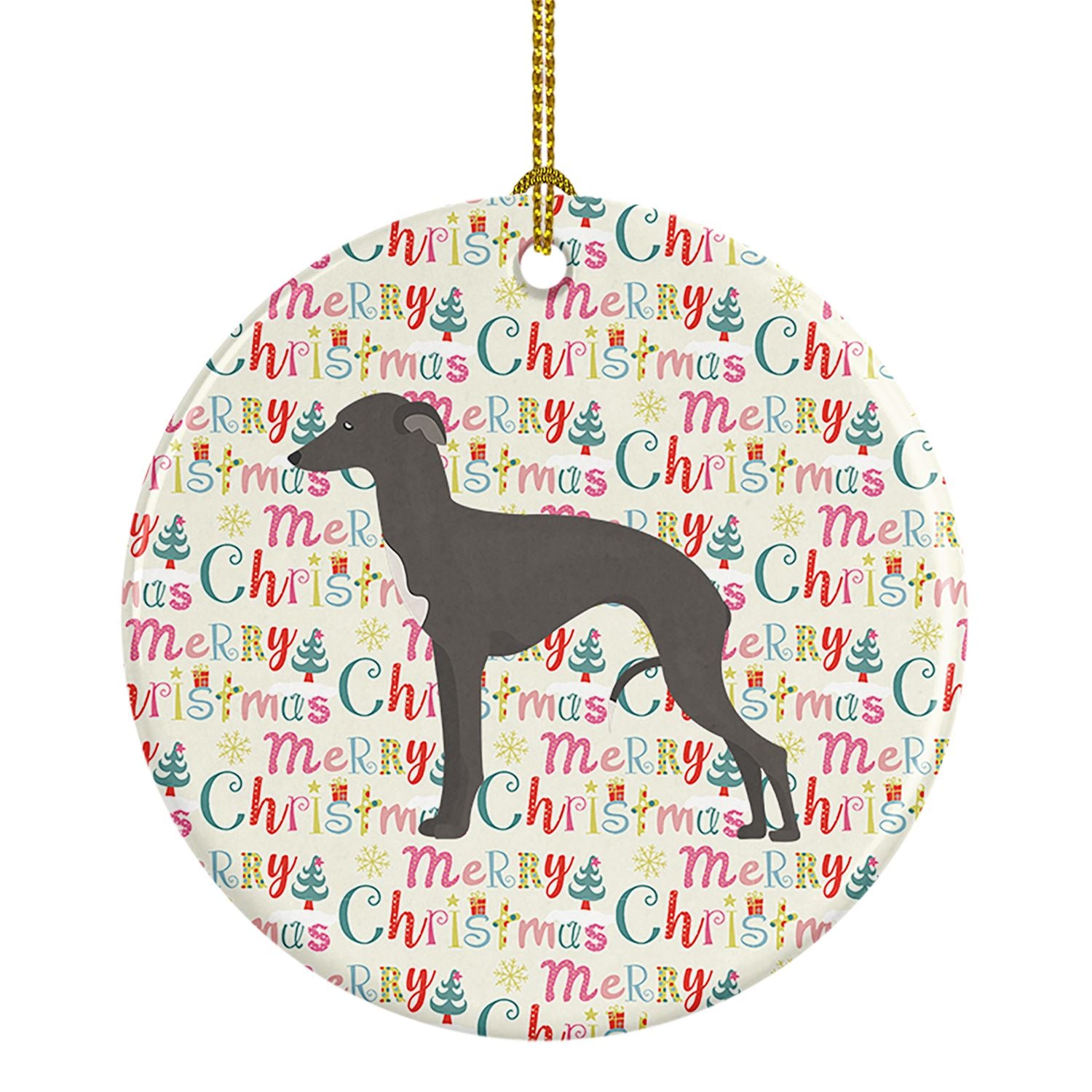 Italian Greyhound #1 Merry Christmas Ceramic Ornament Christmas Tree Hanging Decorations for Home Christmas Holiday, Party, Gift