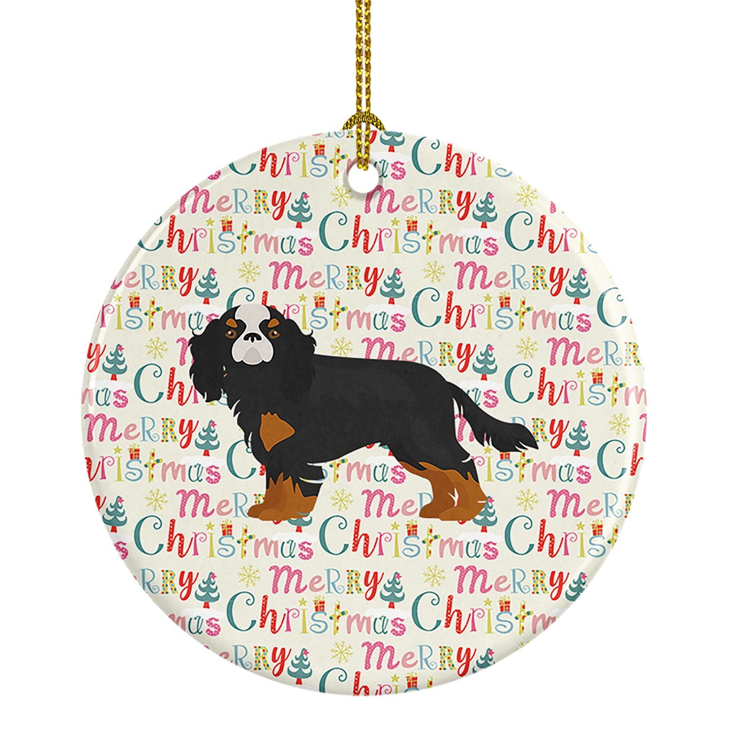 Cavalier King Charles Spaniel #2 Merry Christmas Ceramic Ornament Christmas Tree Hanging Decorations for Home Christmas Holiday,