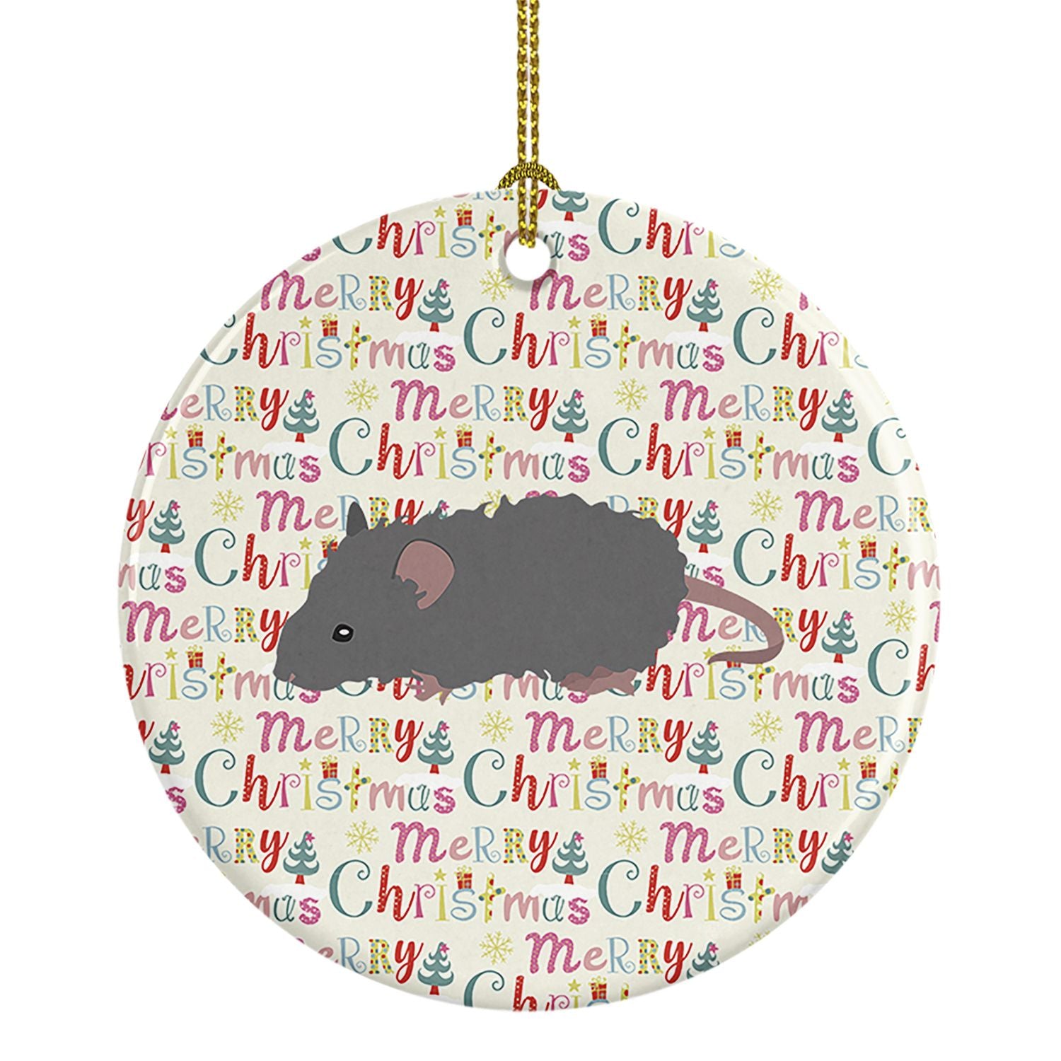 Australian Long Coated Mouse Christmas Ceramic Ornament Christmas Tree Hanging Decorations for Home Christmas Holiday, Party, Gi