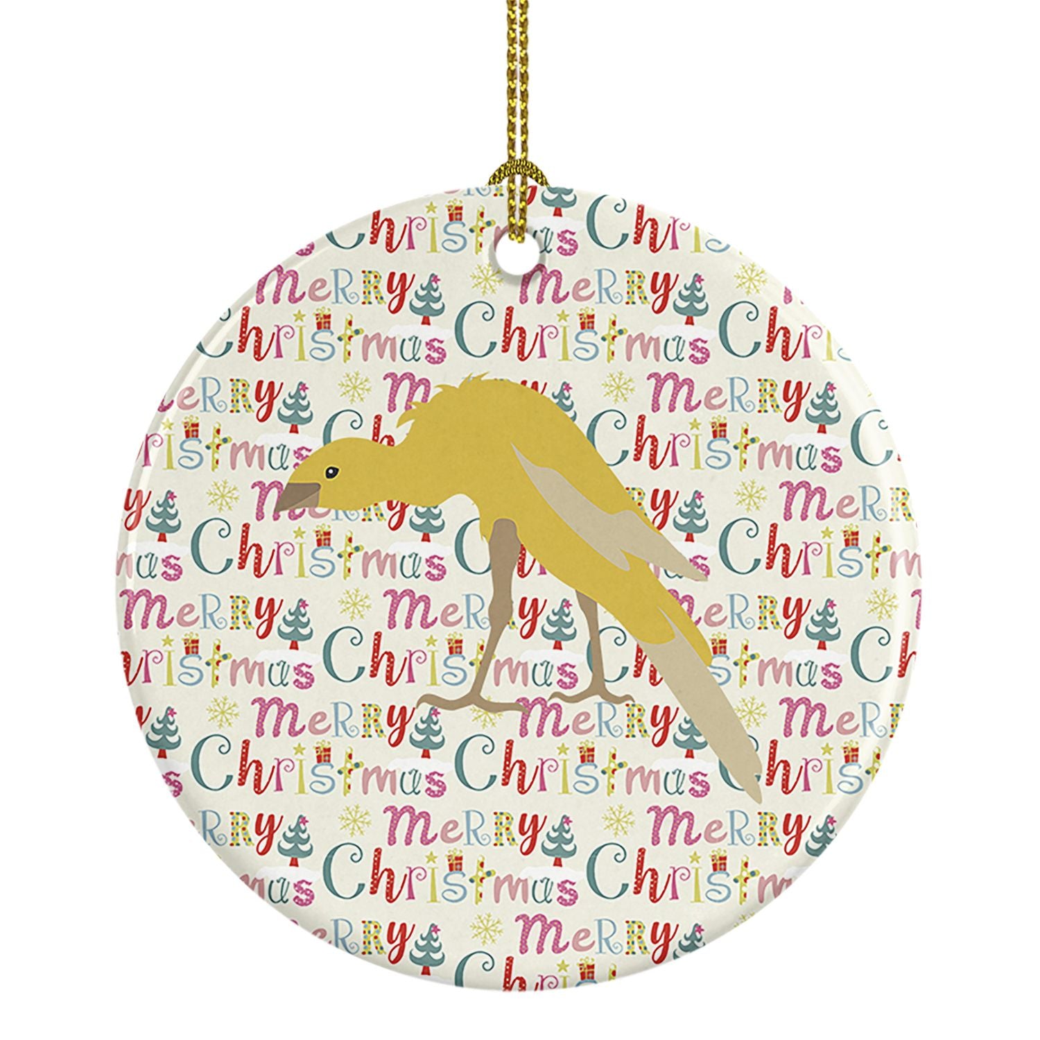 Belgian Hunchback Canary Christmas Ceramic Ornament Christmas Tree Hanging Decorations for Home Christmas Holiday, Party, Gift, 
